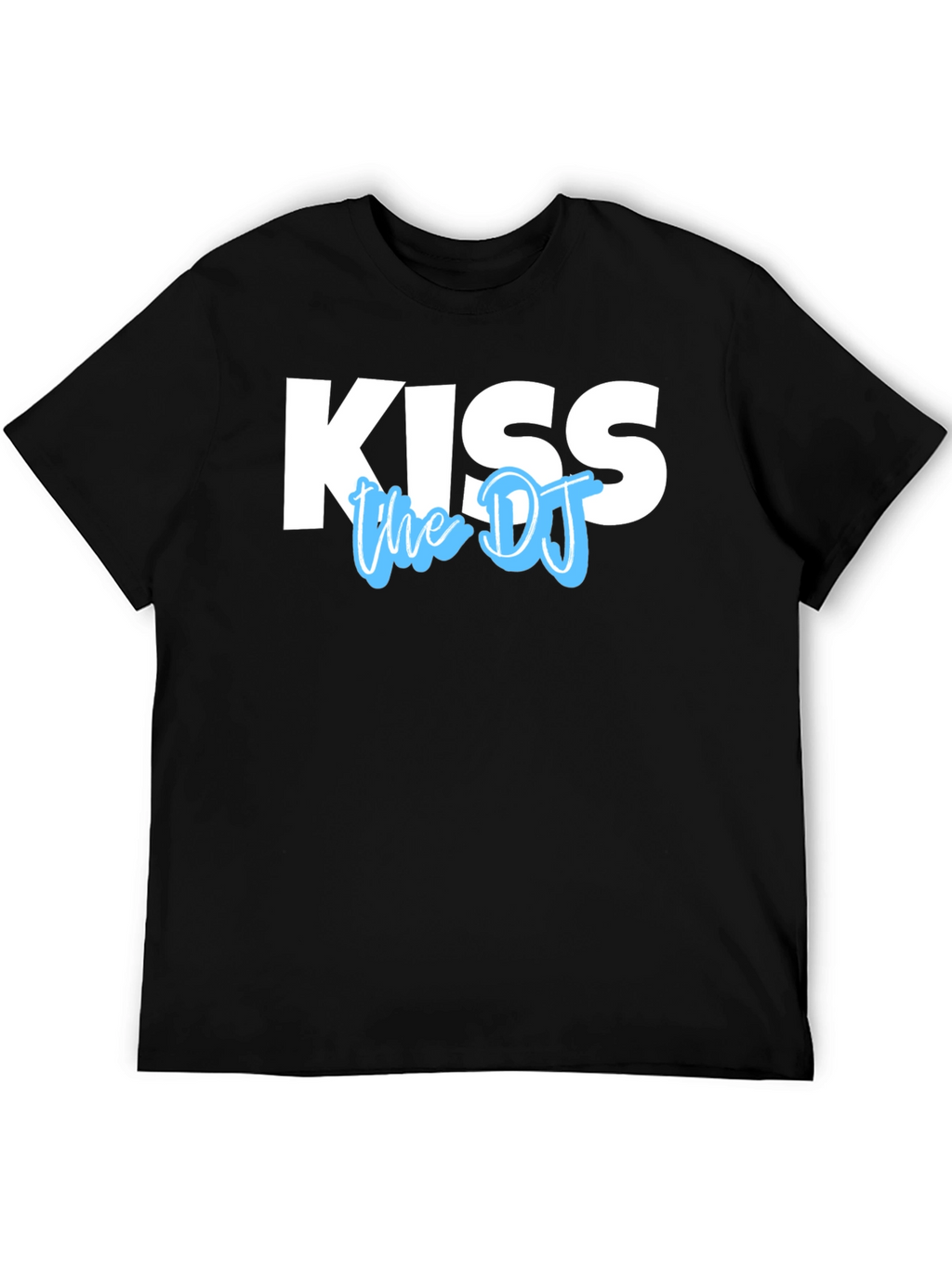 Kiss the DJ Graphic Tee - Black Cotton T-Shirt