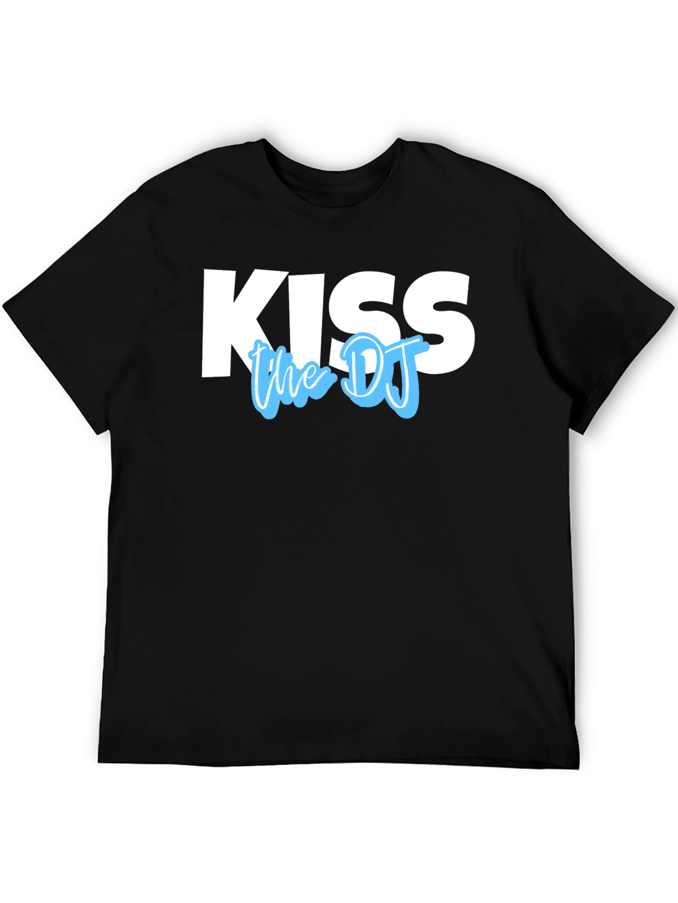 Kiss the DJ Graphic Tee - Black Cotton T-Shirt
