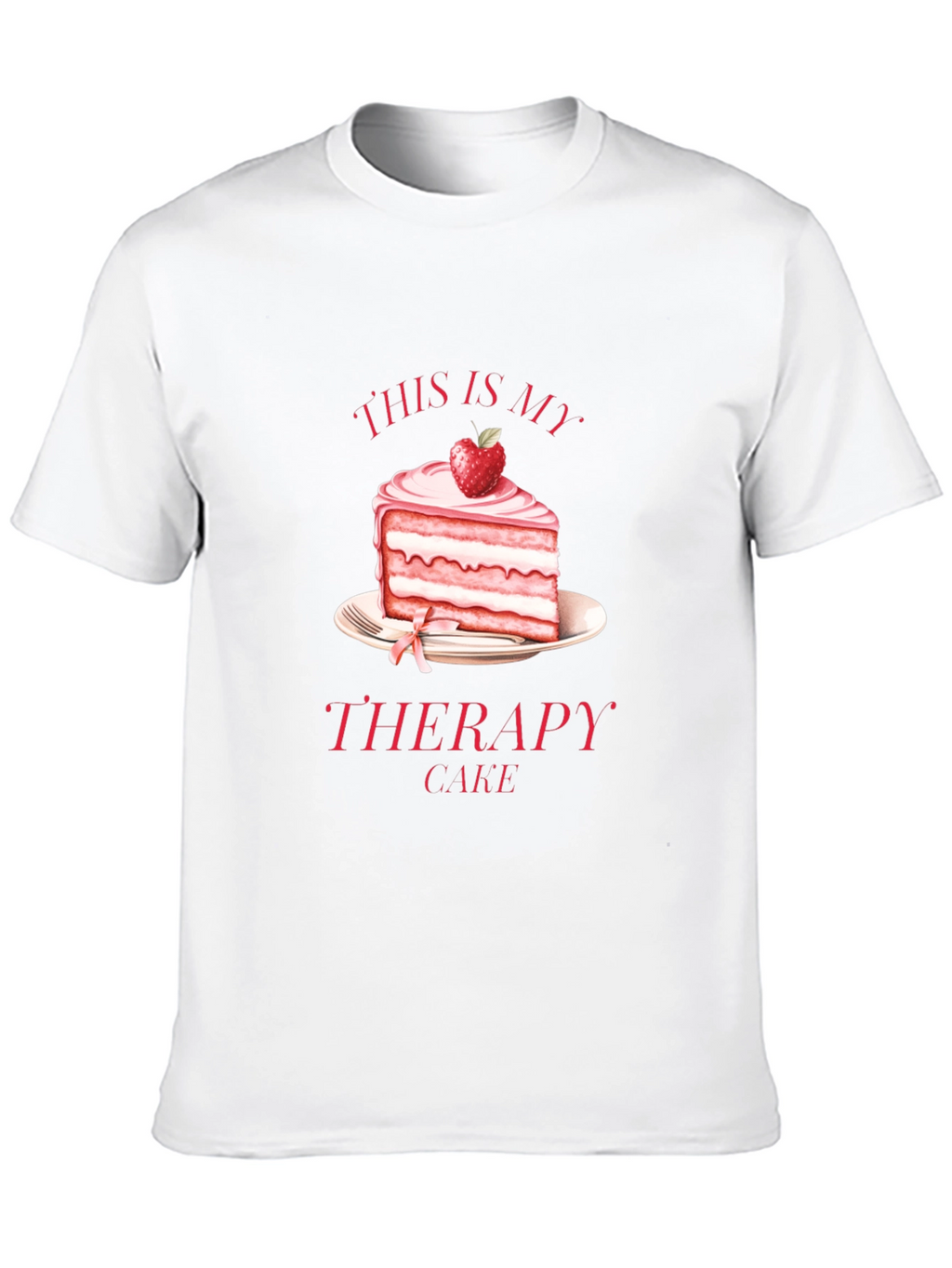 This Is My Therapy Cake Black T-Shirt