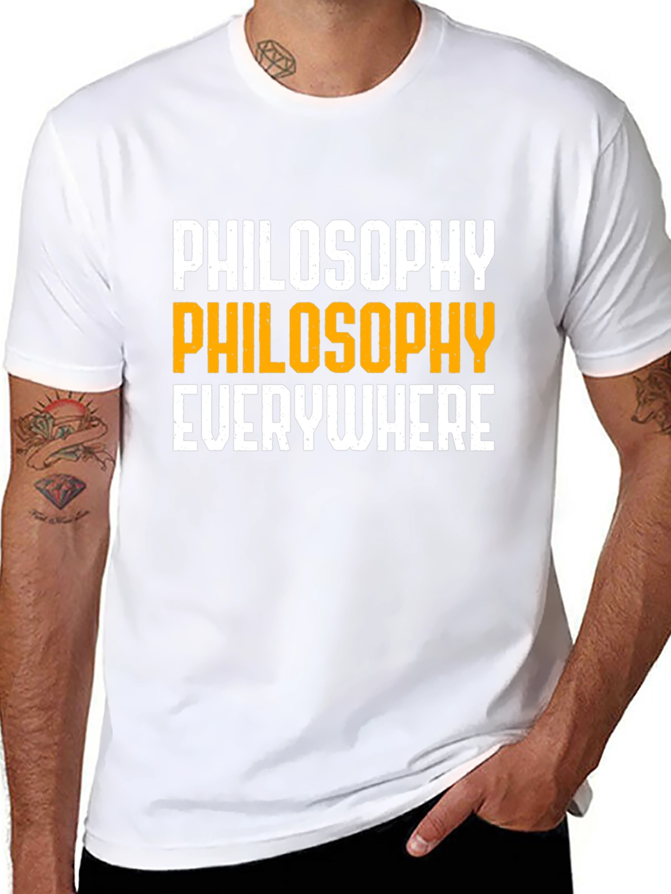 Philosophy Everywhere Black Graphic T-Shirt