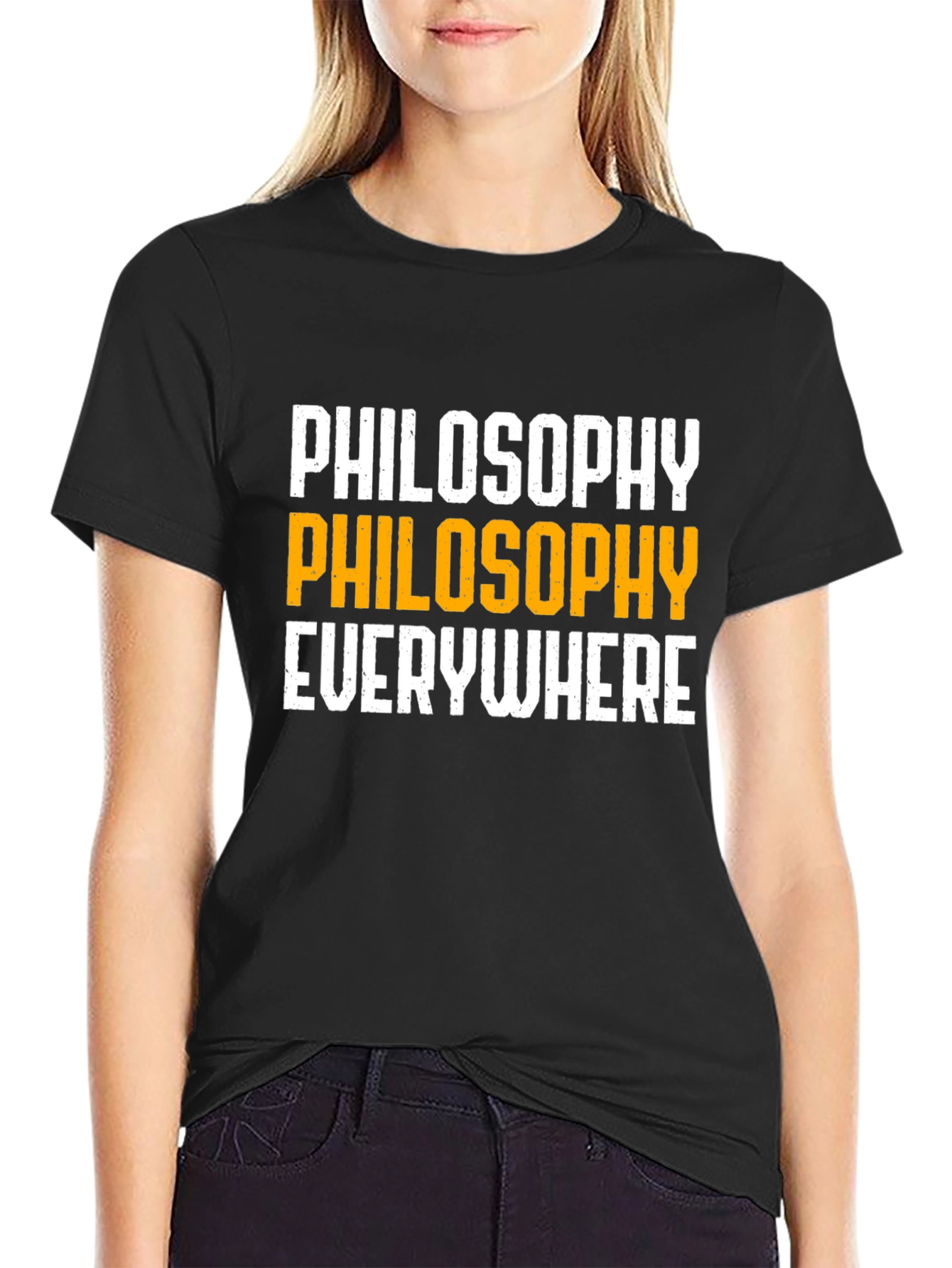 Philosophy Everywhere Black Graphic T-Shirt