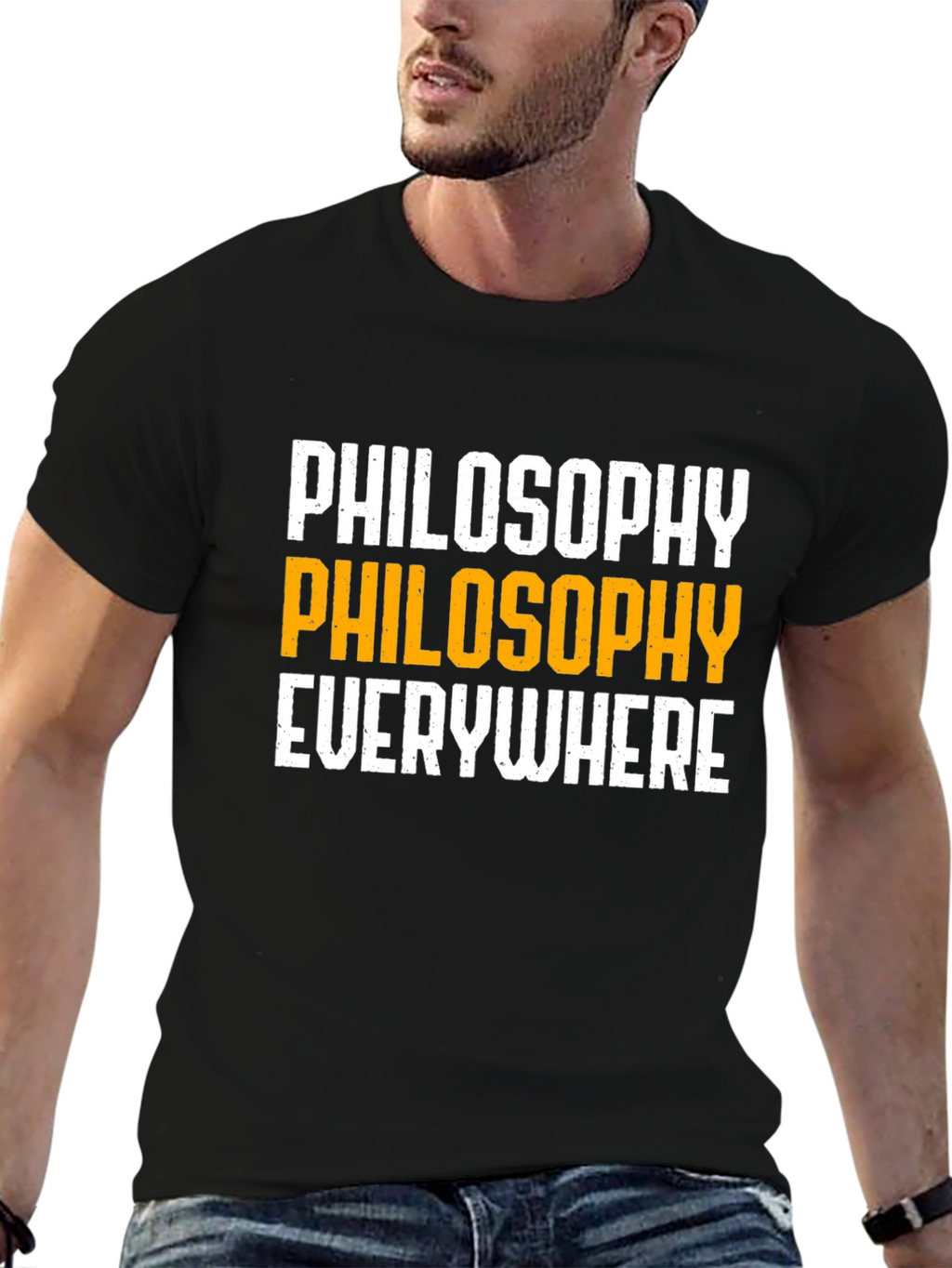 Philosophy Everywhere Black Graphic T-Shirt