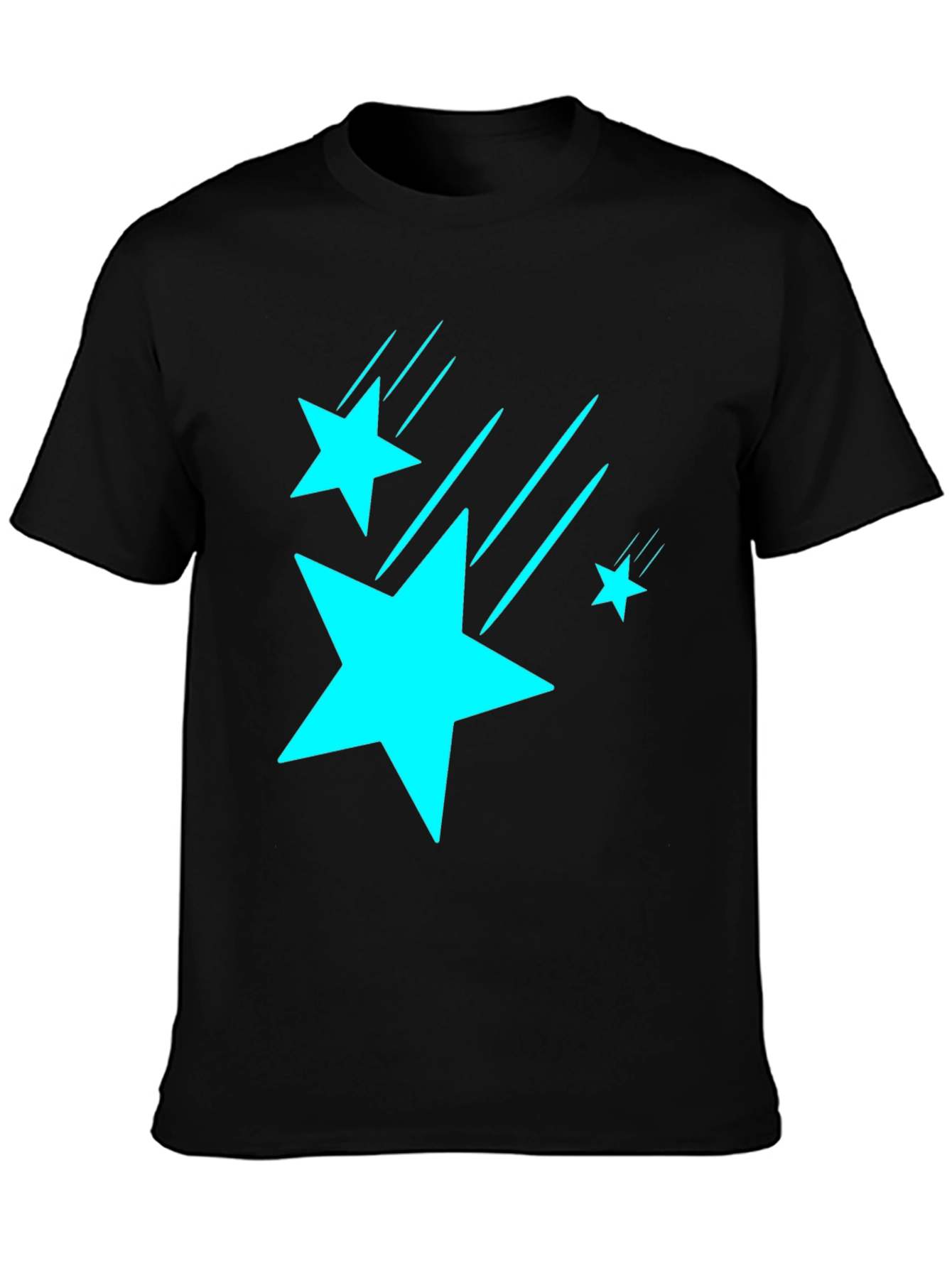 Stars Graphic Black T-Shirt
