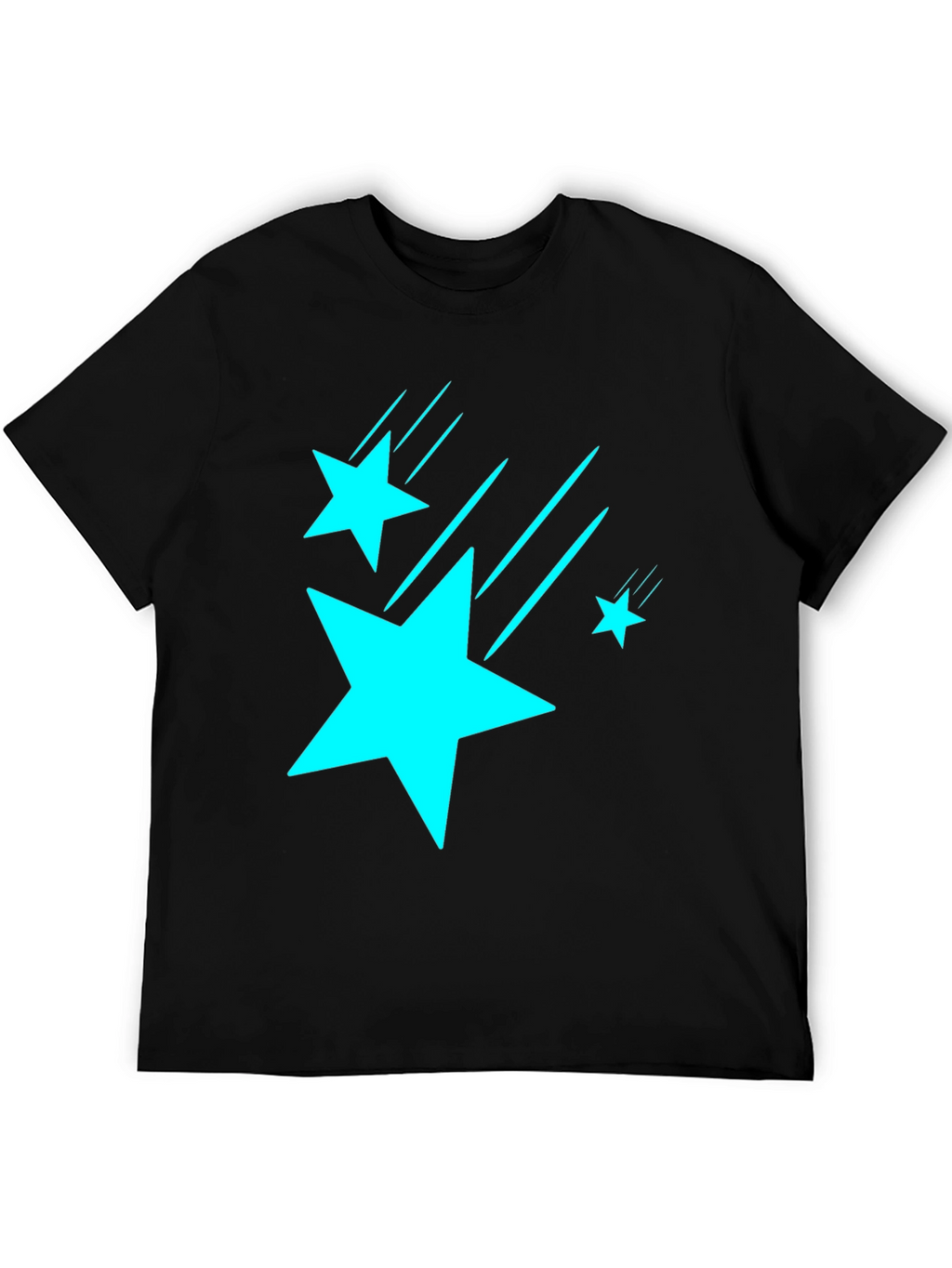 Stars Graphic Black T-Shirt