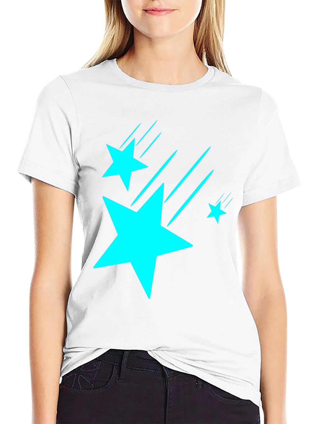 Stars Graphic Black T-Shirt