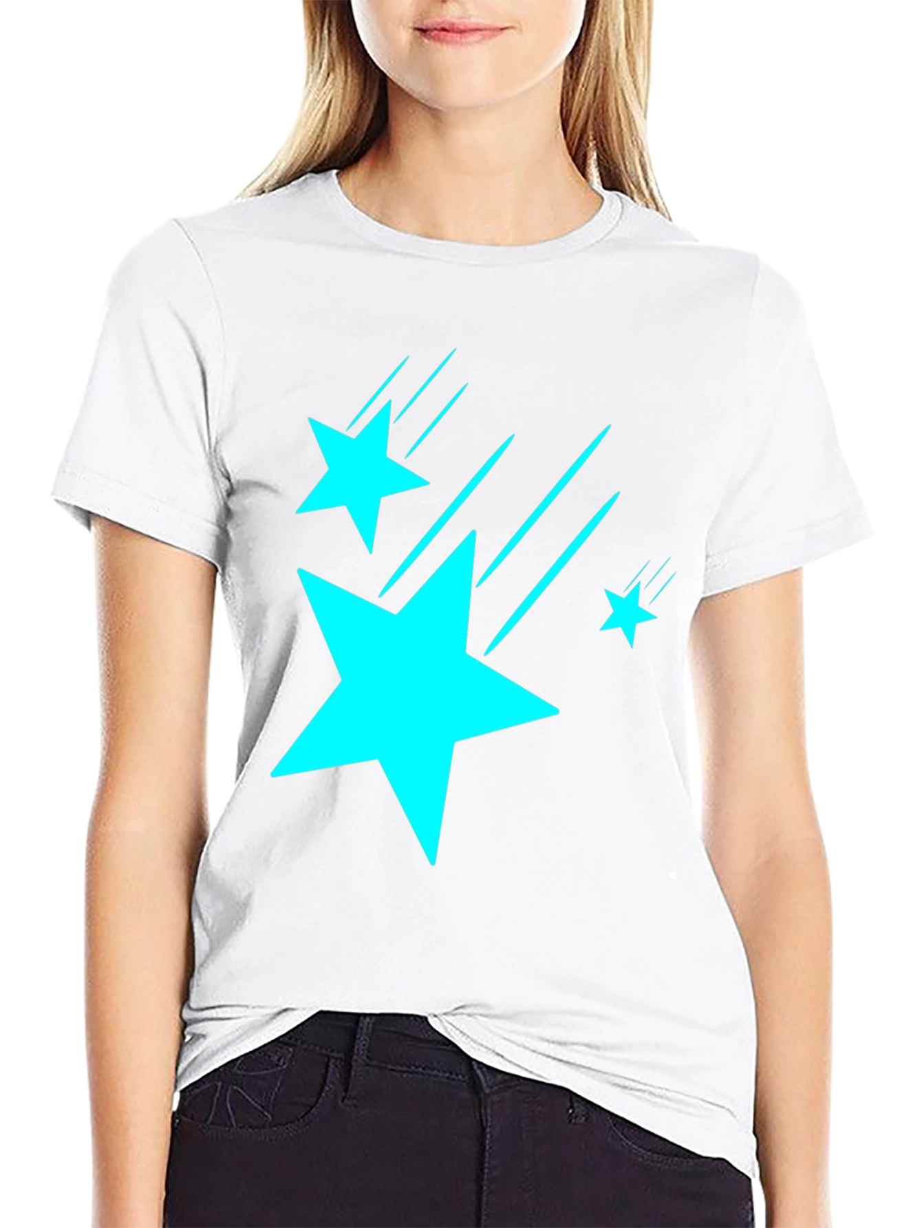 Stars Graphic Black T-Shirt
