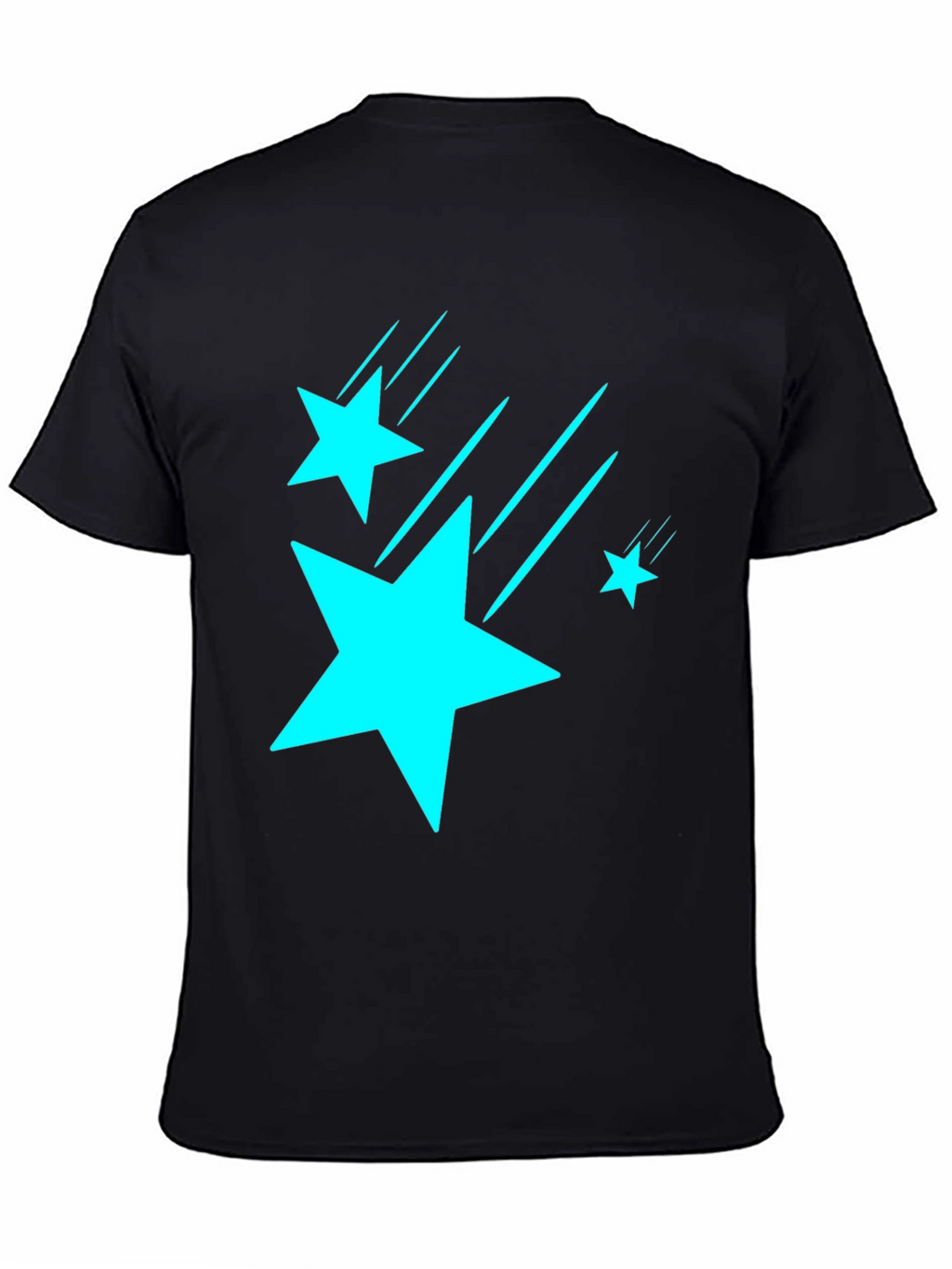 Stars Graphic Black T-Shirt