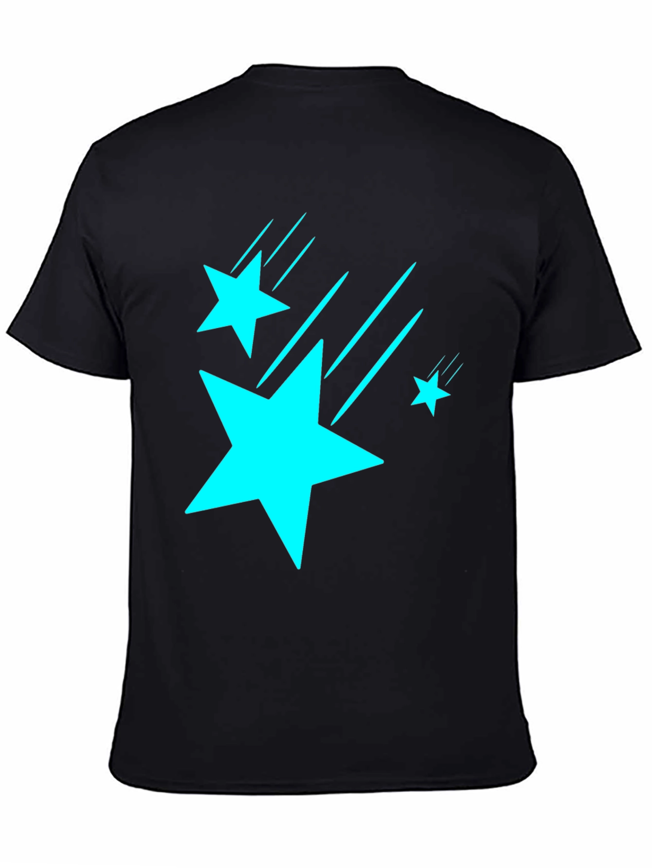 Stars Graphic Black T-Shirt