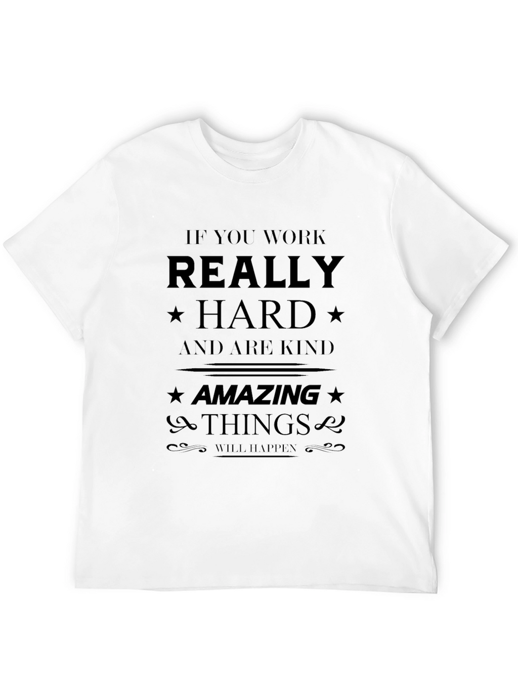 Inspirational Work Hard Be Kind Graphic Tee