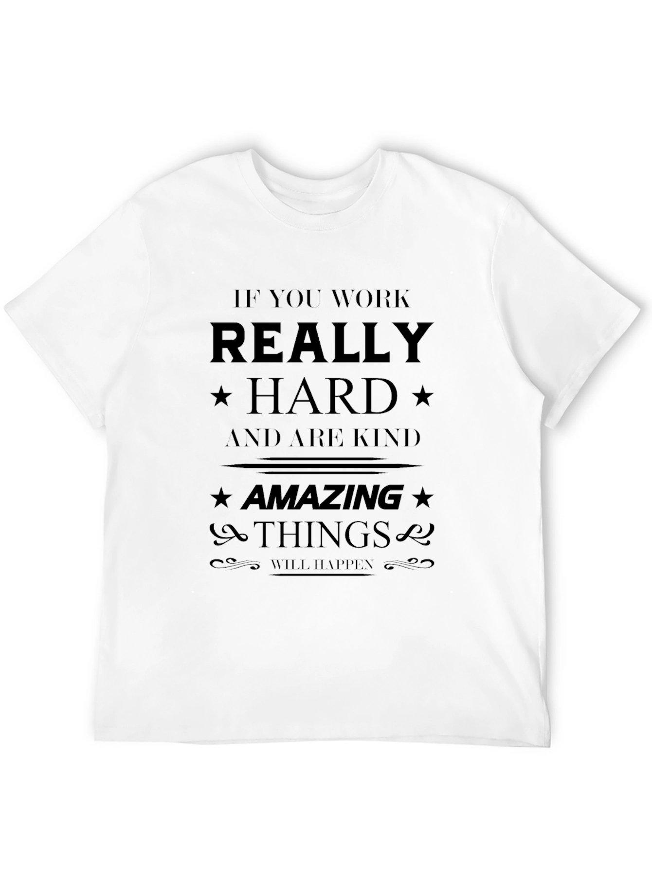 Inspirational Work Hard Be Kind Graphic Tee