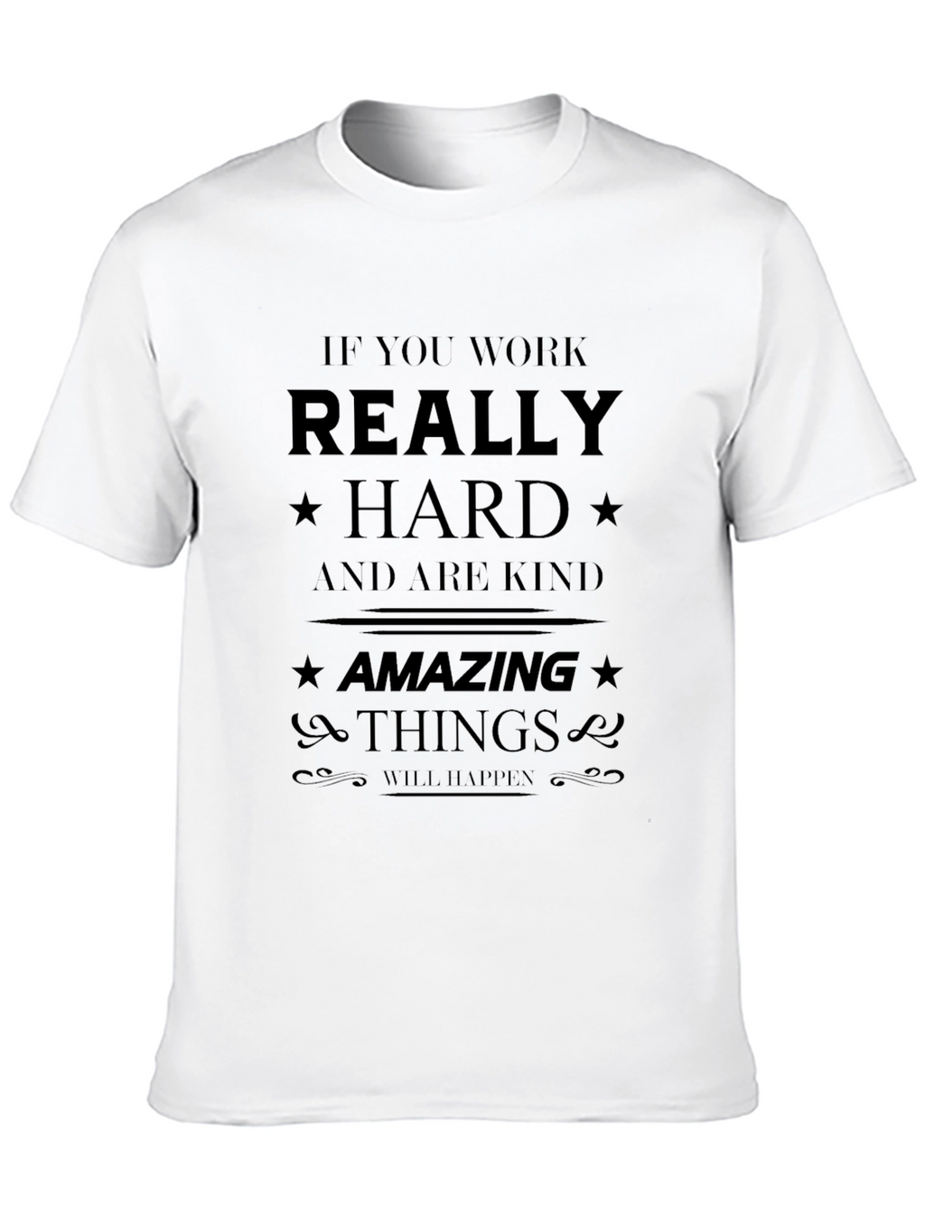 Inspirational Work Hard Be Kind Graphic Tee