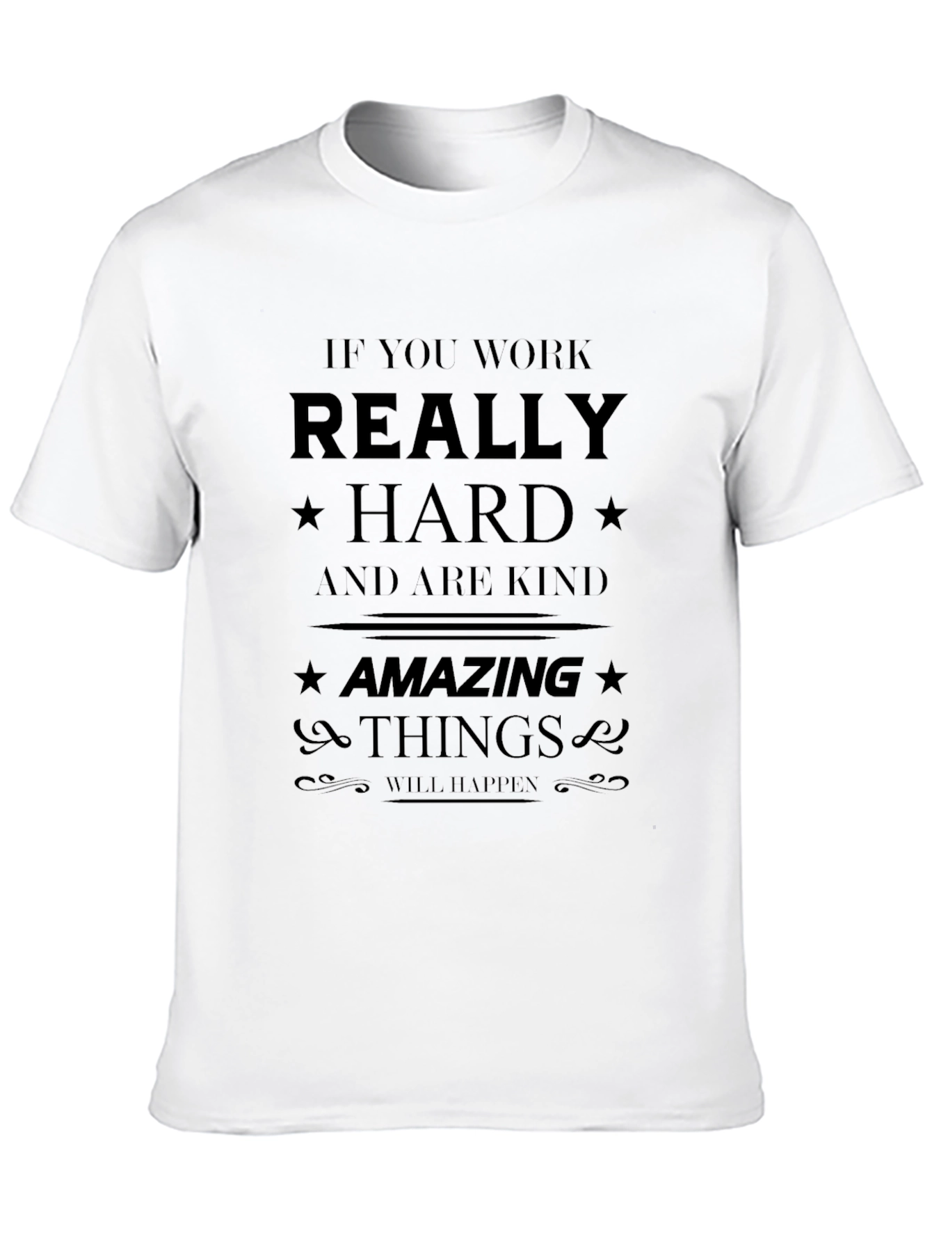 Inspirational Work Hard Be Kind Graphic Tee