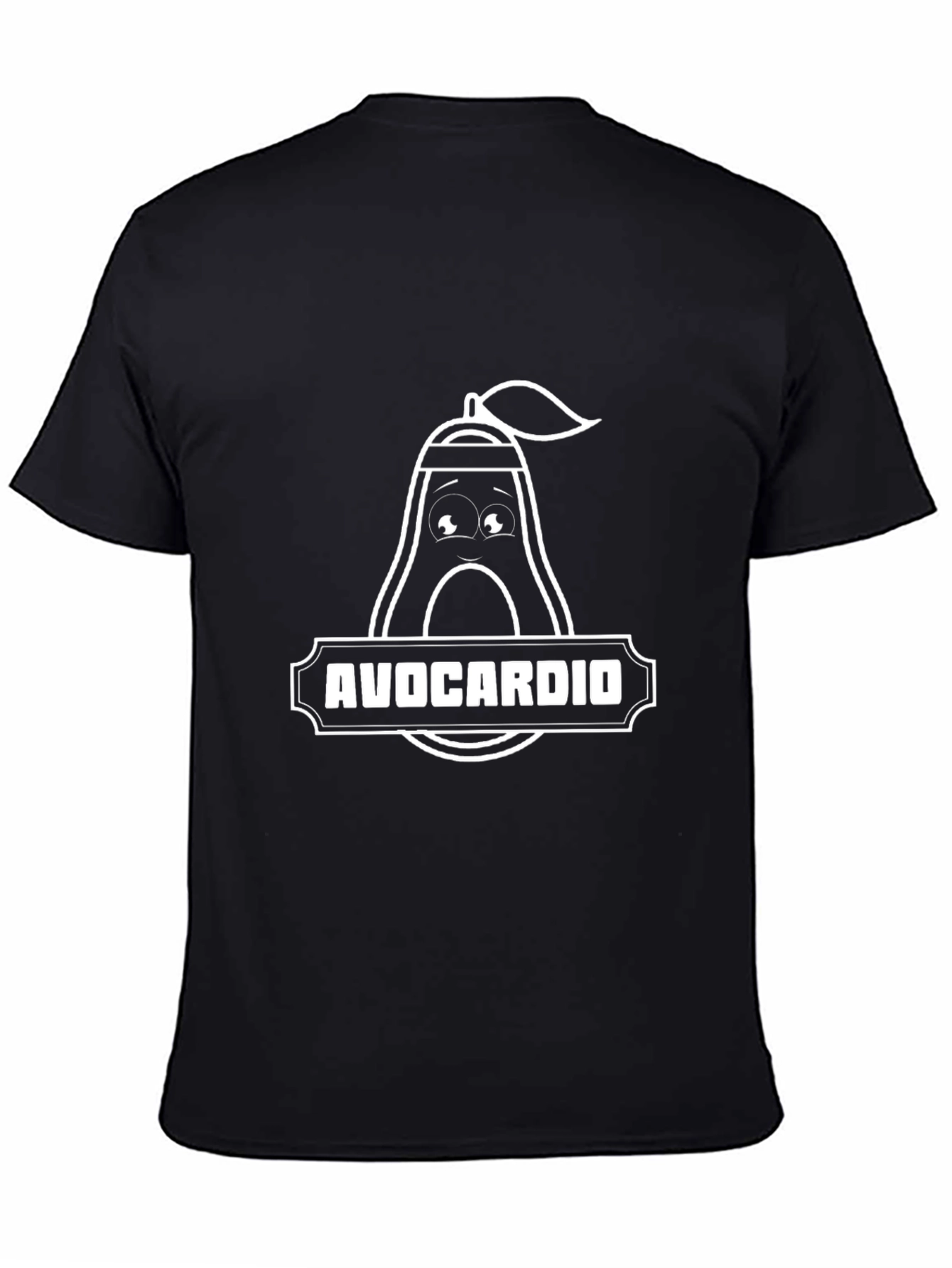 Avocardio Black Graphic Tee - Gym Workout Avocado Cardio
