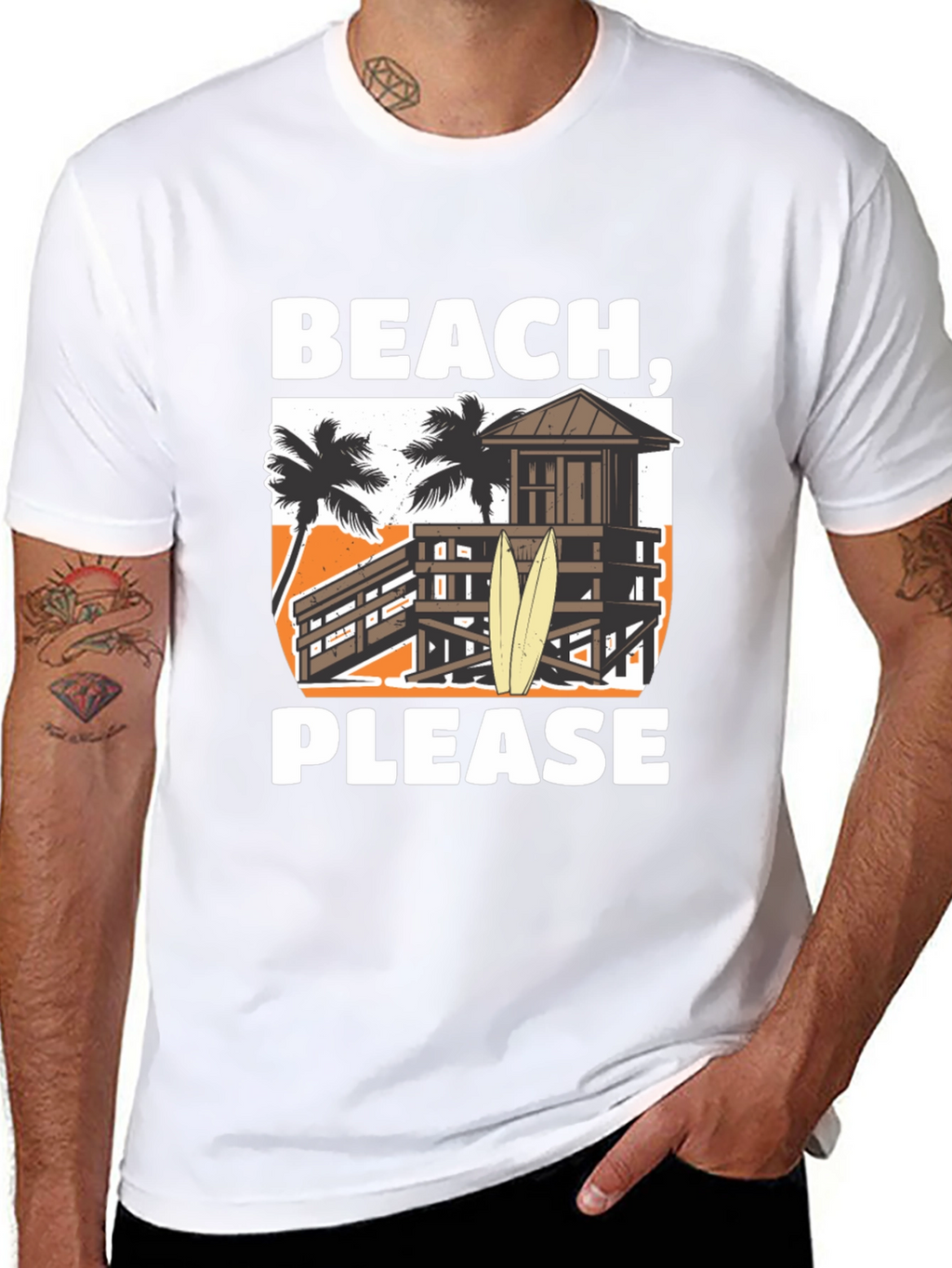 Beach Please T-Shirt - Summer Vacation Apparel