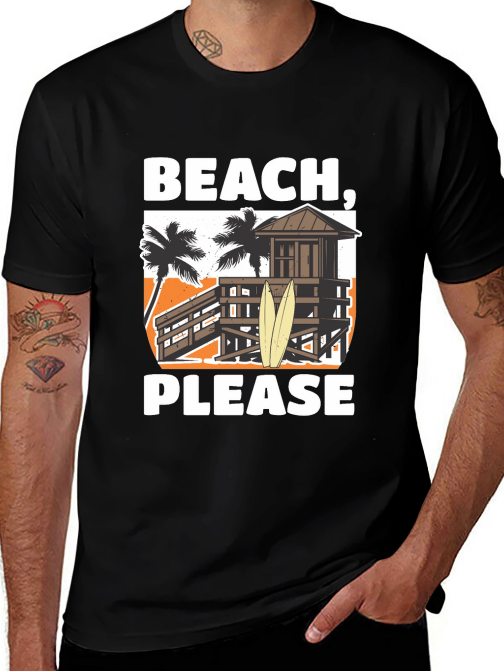 Beach Please T-Shirt - Summer Vacation Apparel
