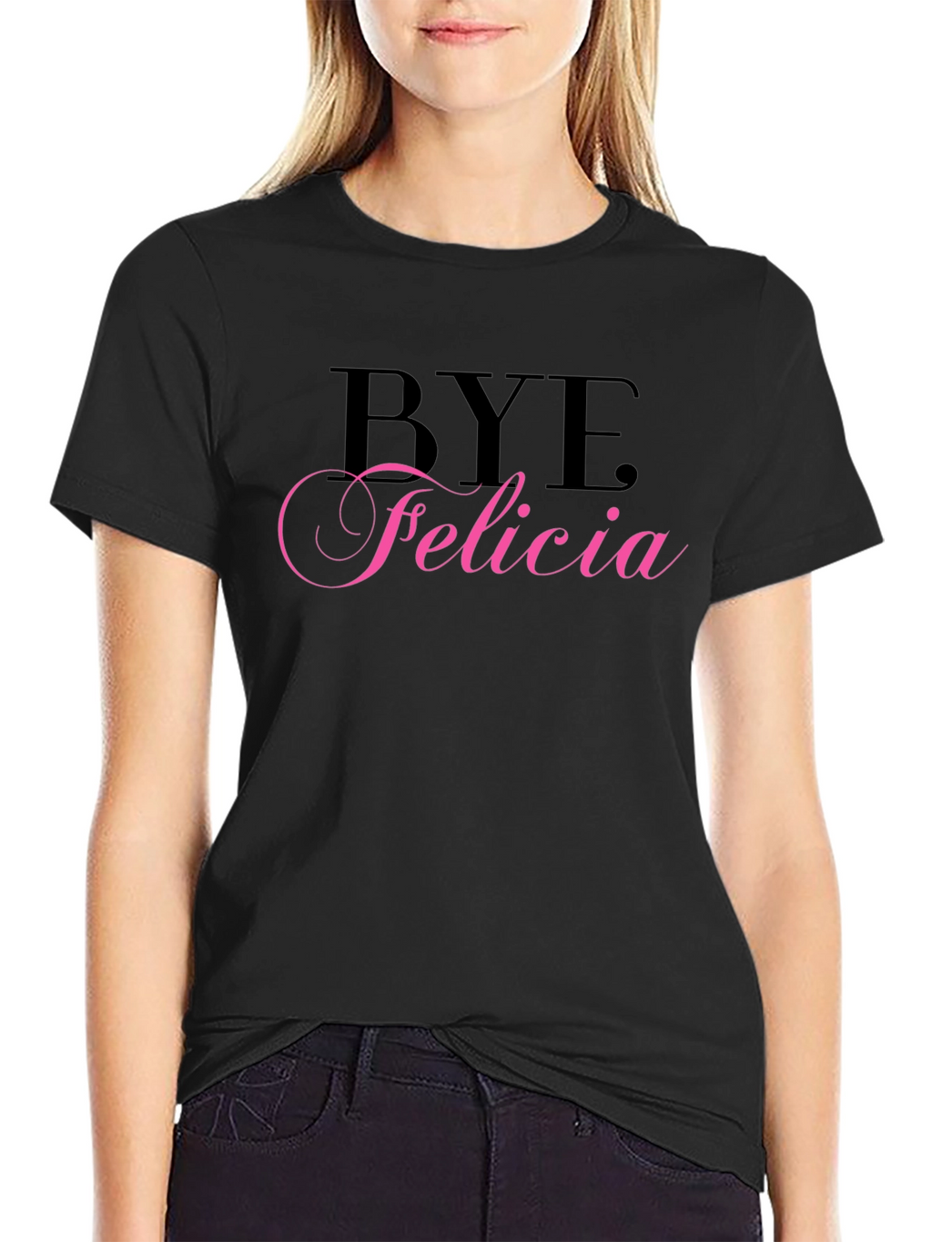 Bye Felicia Black Graphic Tee
