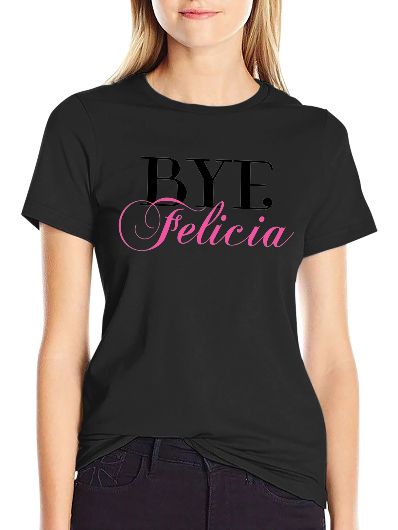 Bye Felicia Black Graphic Tee