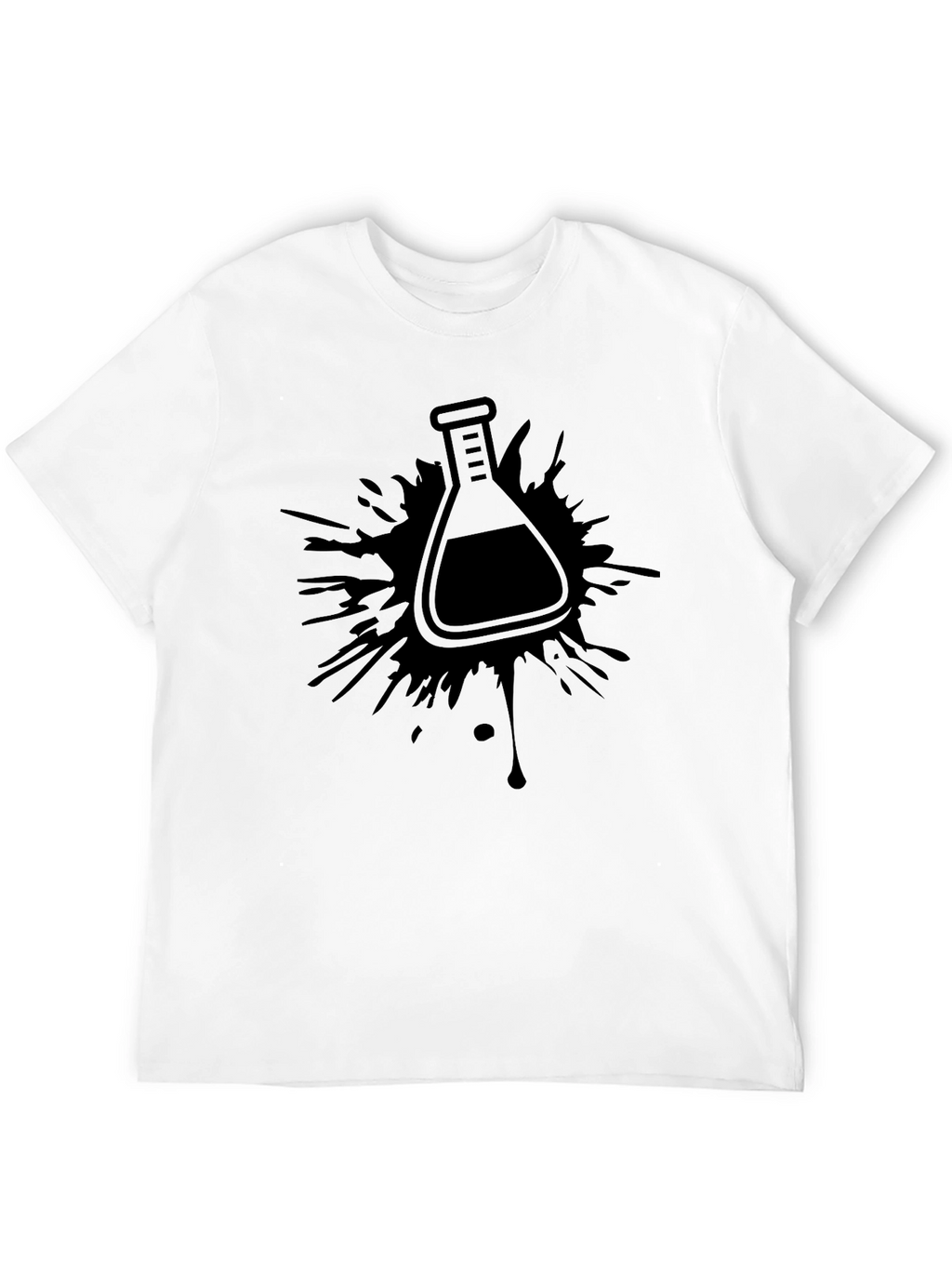 Science Beaker Splatter Graphic T-Shirt