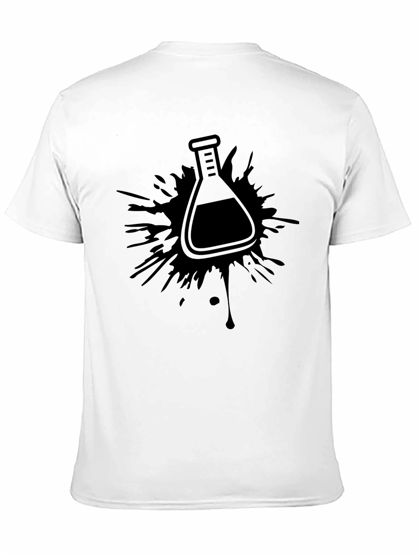 Science Beaker Splatter Graphic T-Shirt