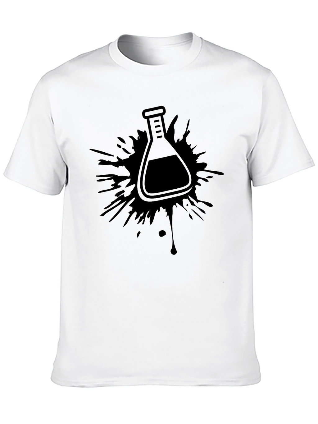 Science Beaker Splatter Graphic T-Shirt