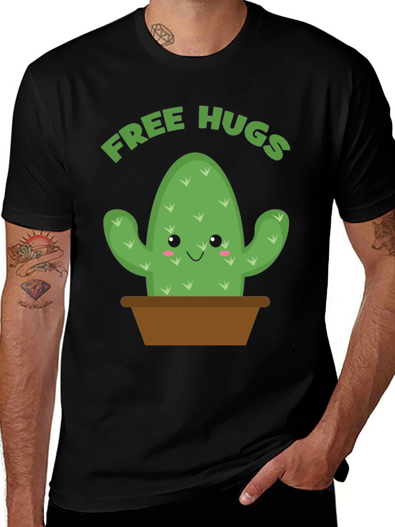 Free Hugs Cactus Graphic Tee