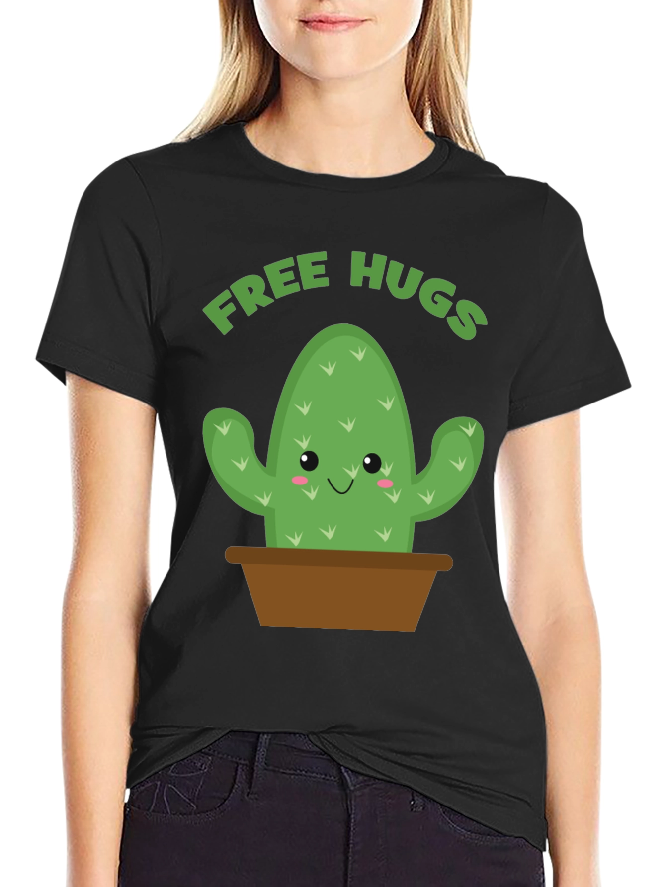 Free Hugs Cactus Graphic Tee