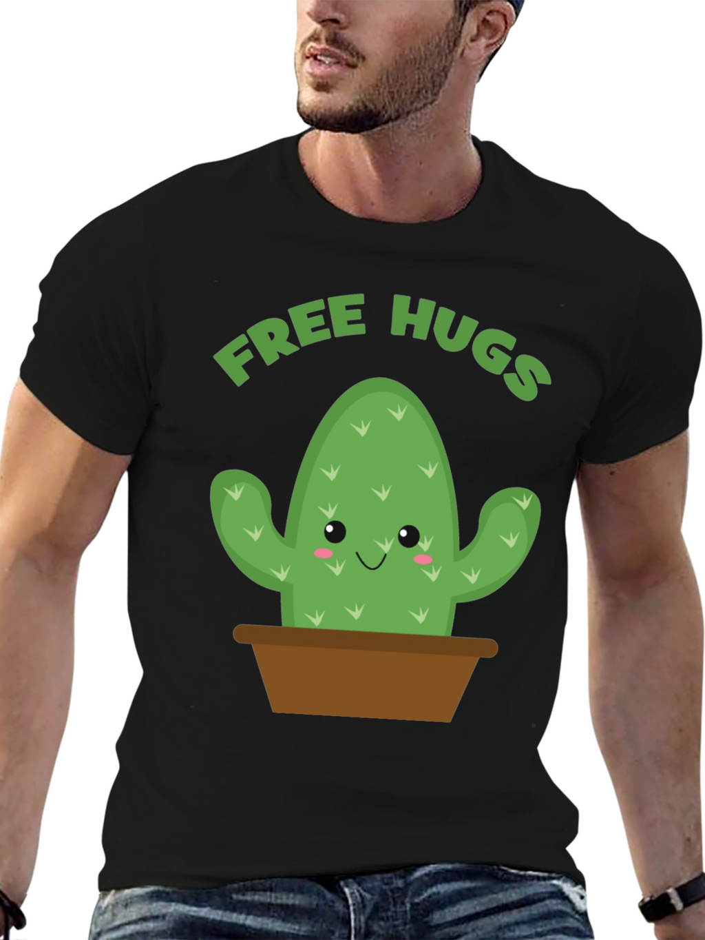 Free Hugs Cactus Graphic Tee