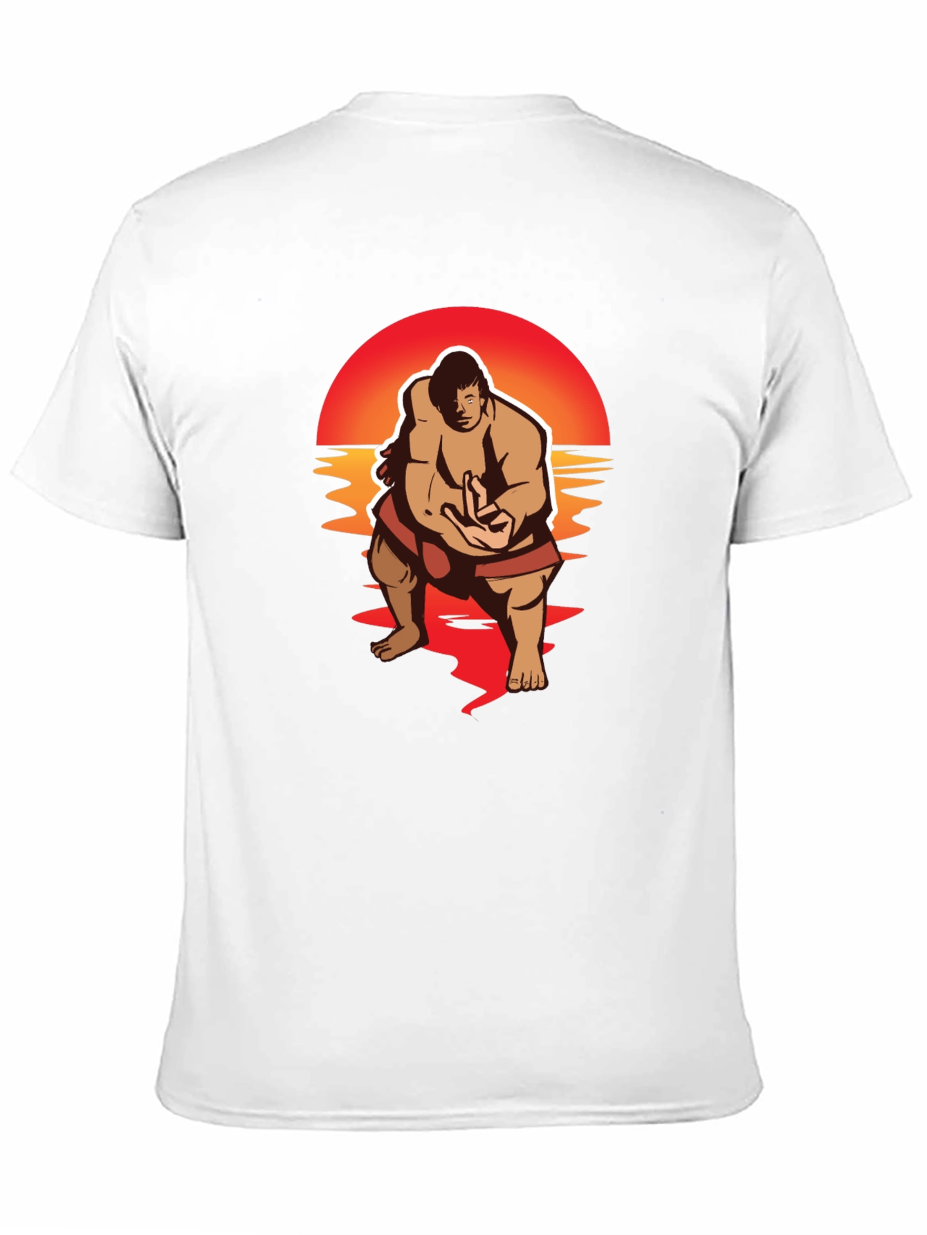 Sumo Sunset Black Graphic T-Shirt