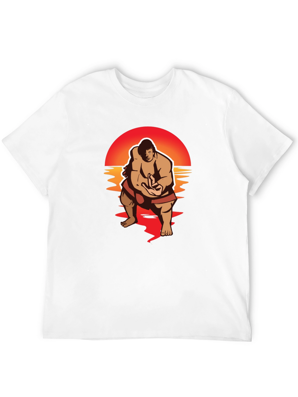 Sumo Sunset Black Graphic T-Shirt