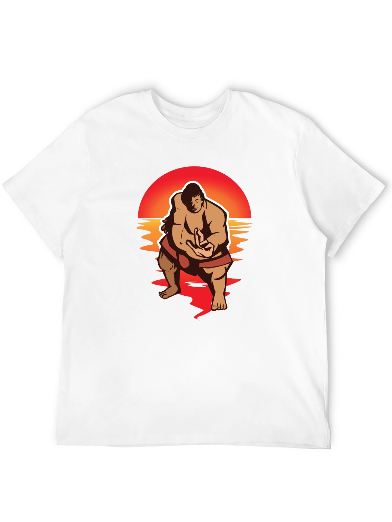 Sumo Sunset Black Graphic T-Shirt