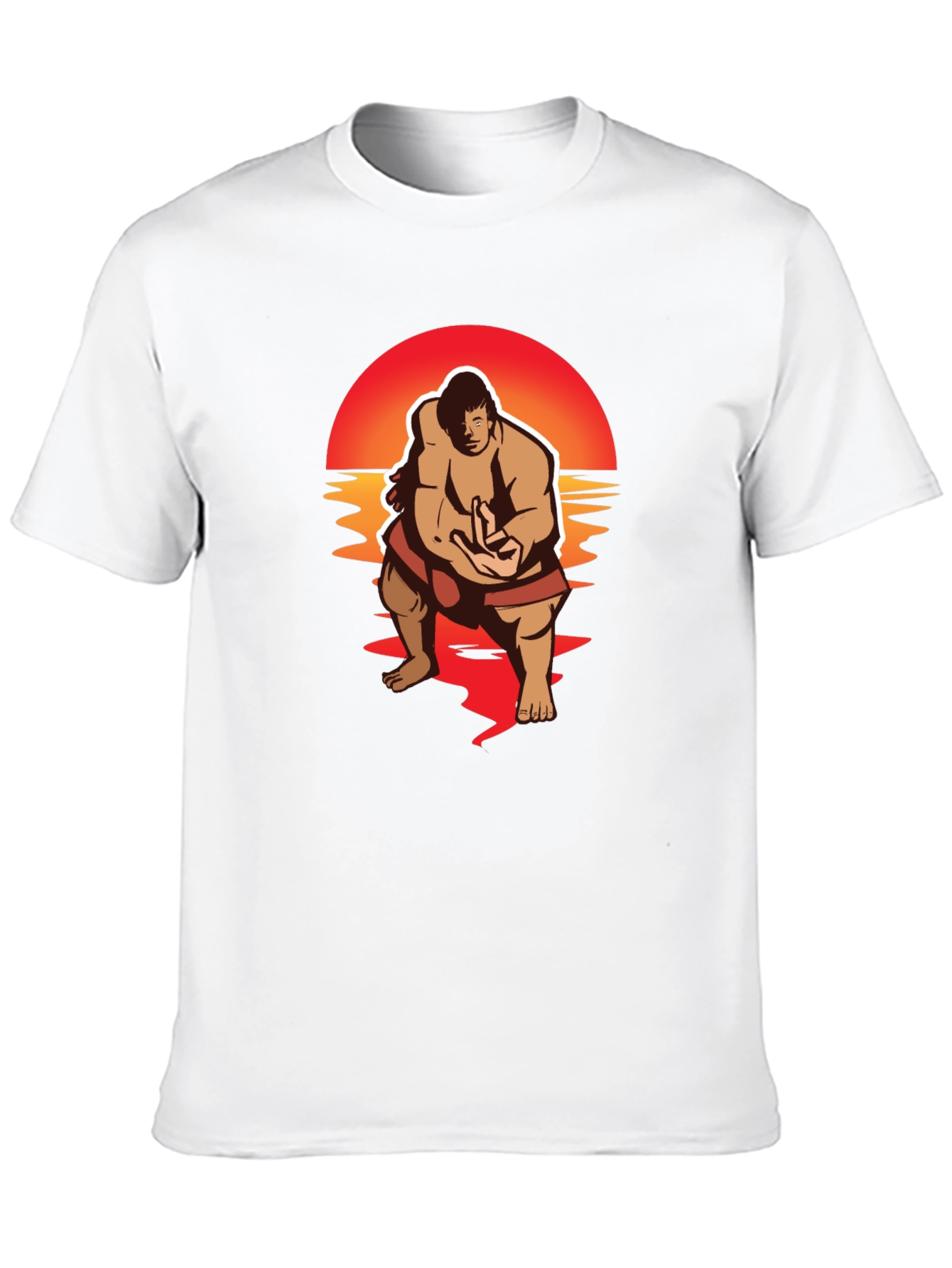 Sumo Sunset Black Graphic T-Shirt