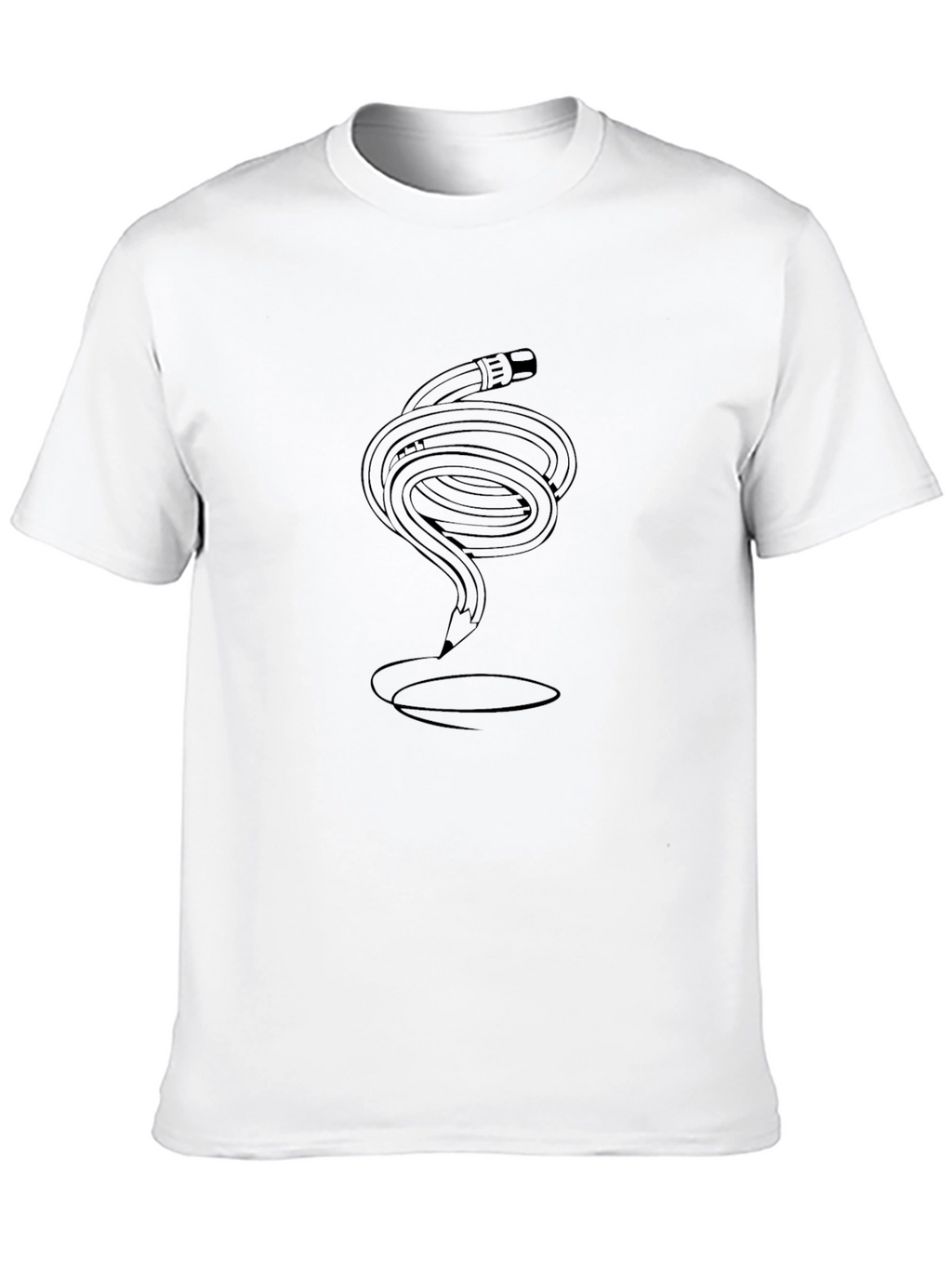 Pencil Twist Graphic Tee - Artsy Casual Style