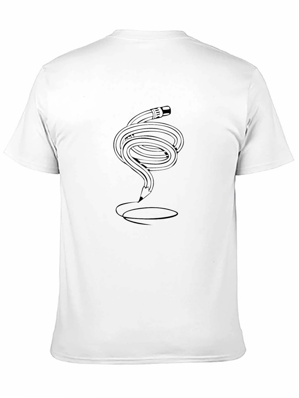Pencil Twist Graphic Tee - Artsy Casual Style
