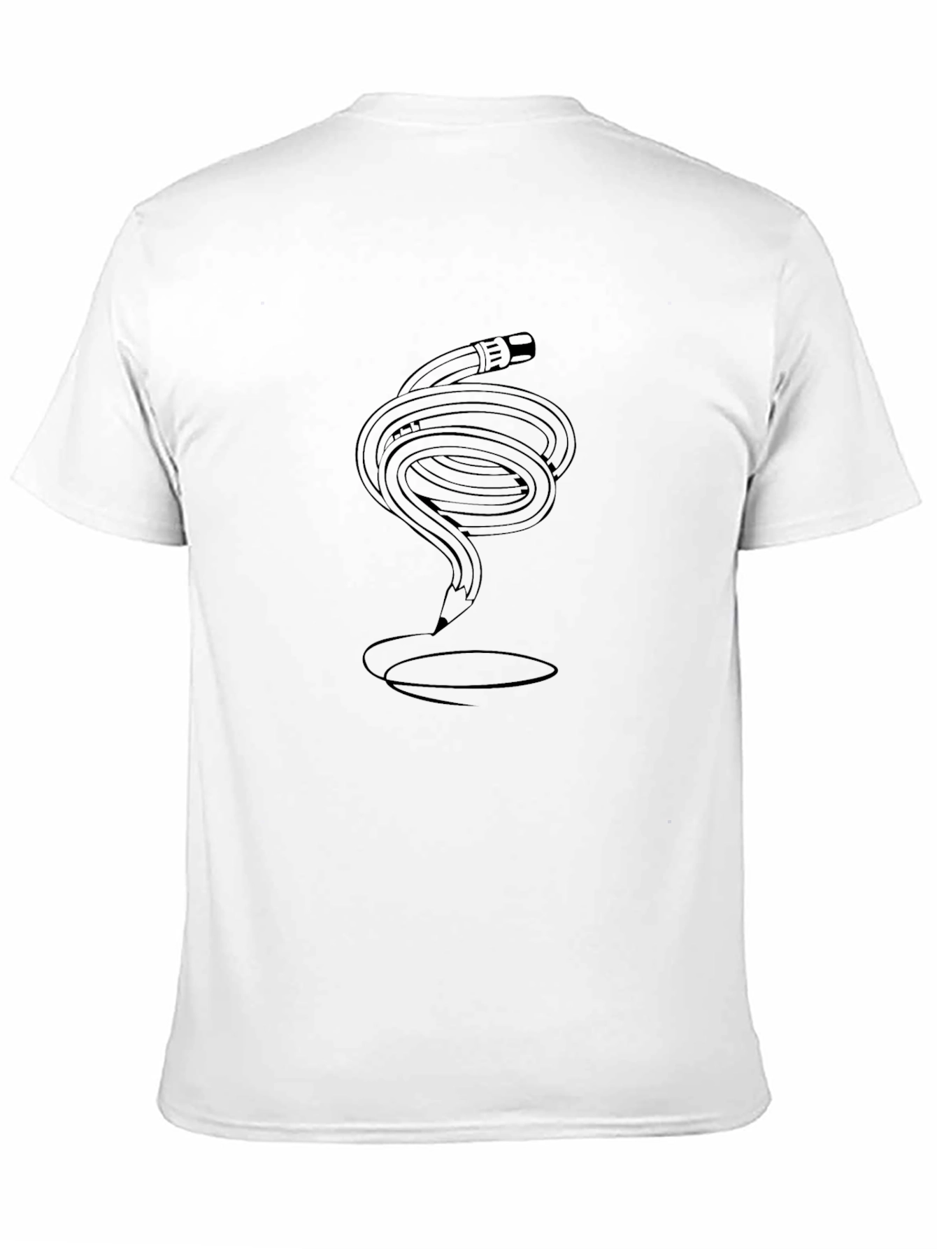 Pencil Twist Graphic Tee - Artsy Casual Style