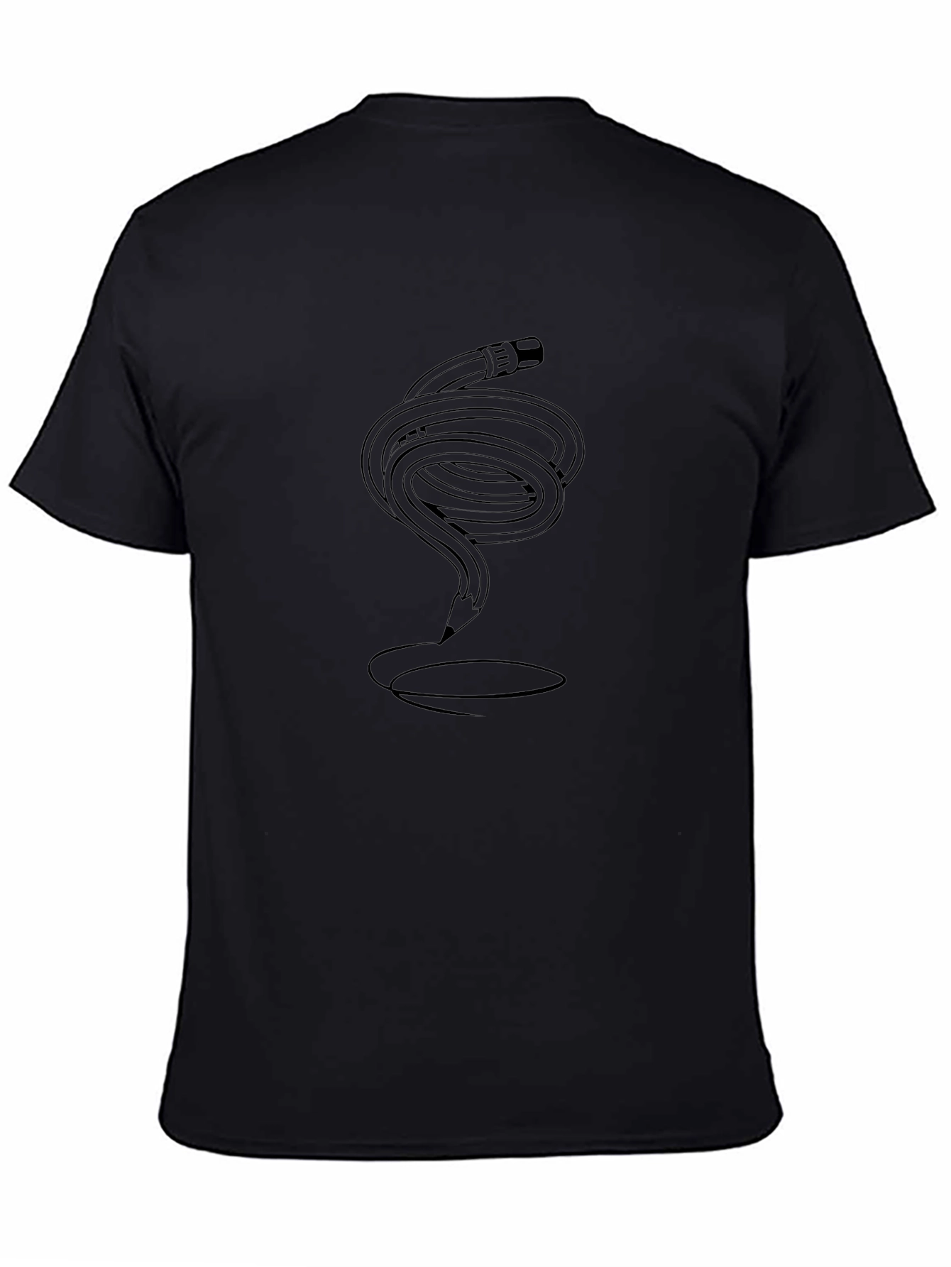 Pencil Twist Graphic Tee - Artsy Casual Style