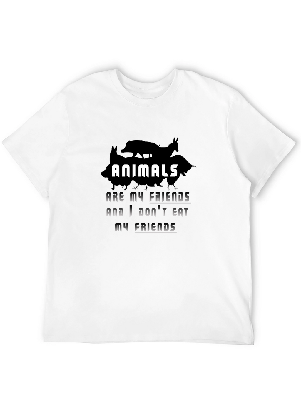 Animals are My Friends Vegan T-Shirt