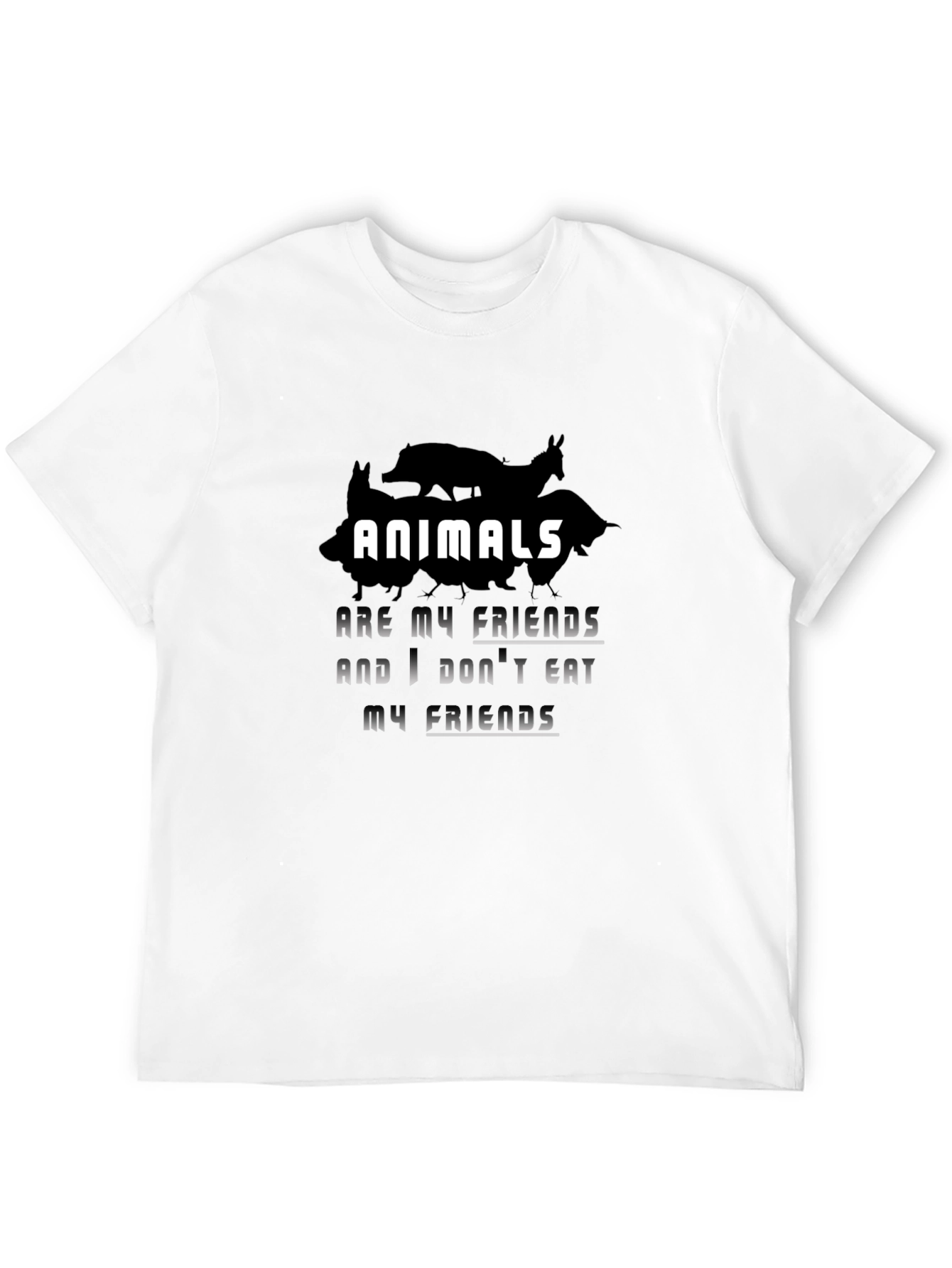 Animals are My Friends Vegan T-Shirt