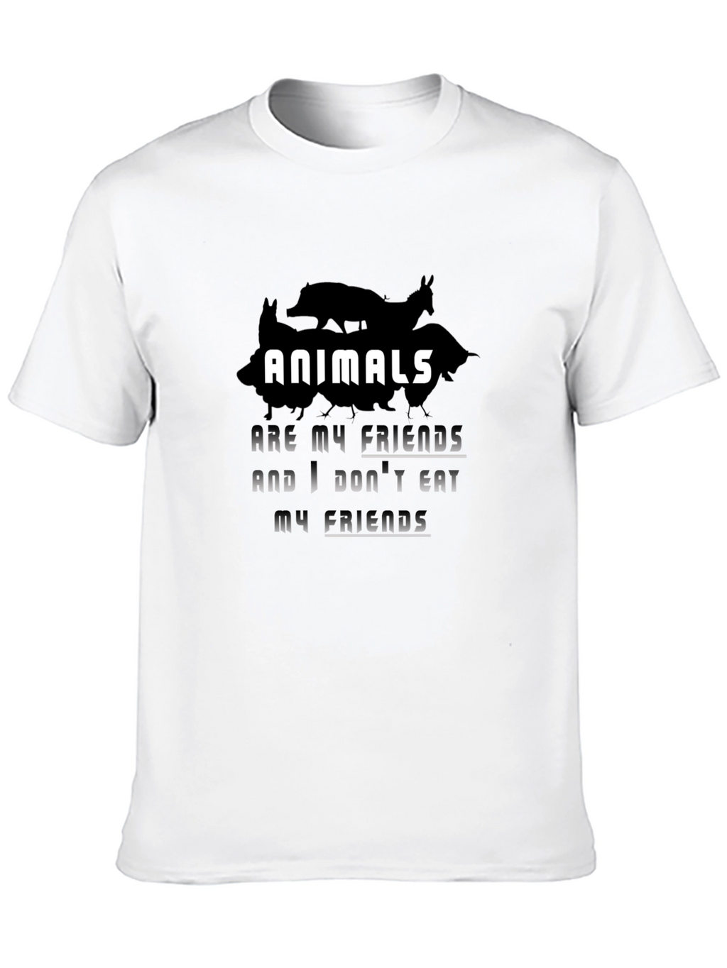 Animals are My Friends Vegan T-Shirt