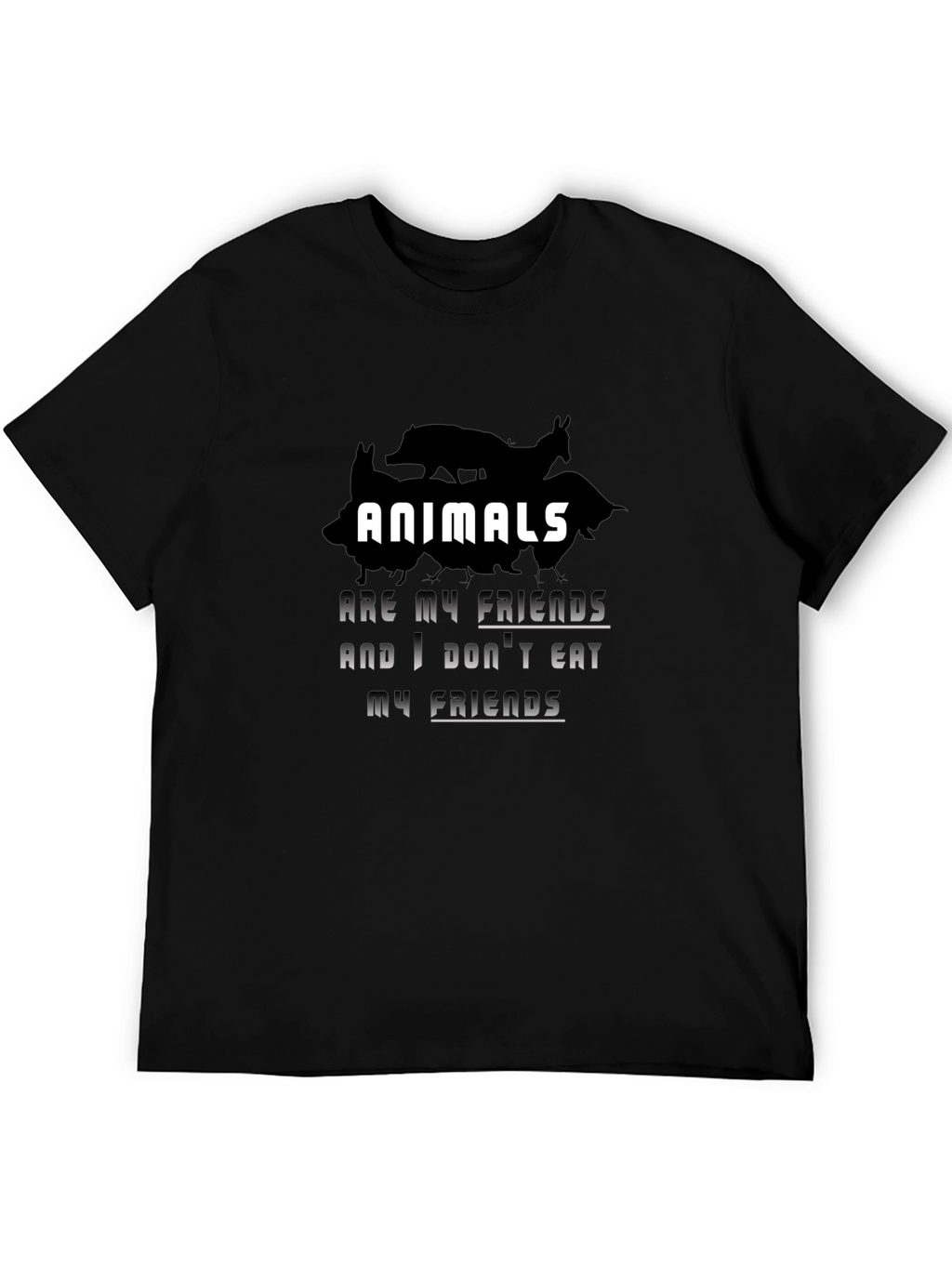 Animals are My Friends Vegan T-Shirt