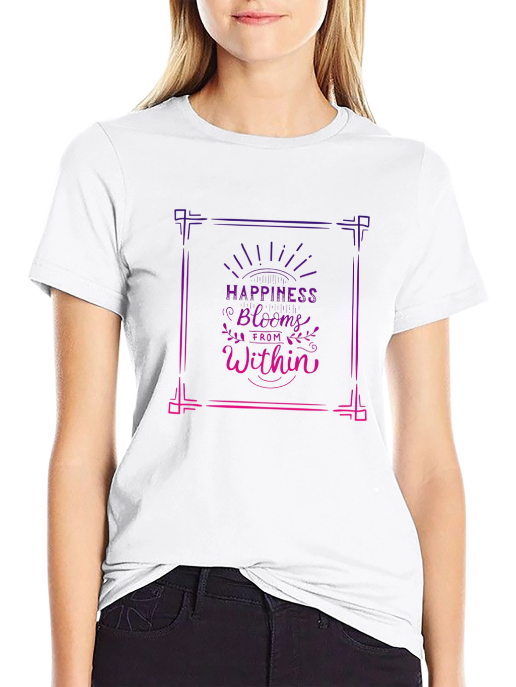 Happiness Blooms Within Graphic Tee