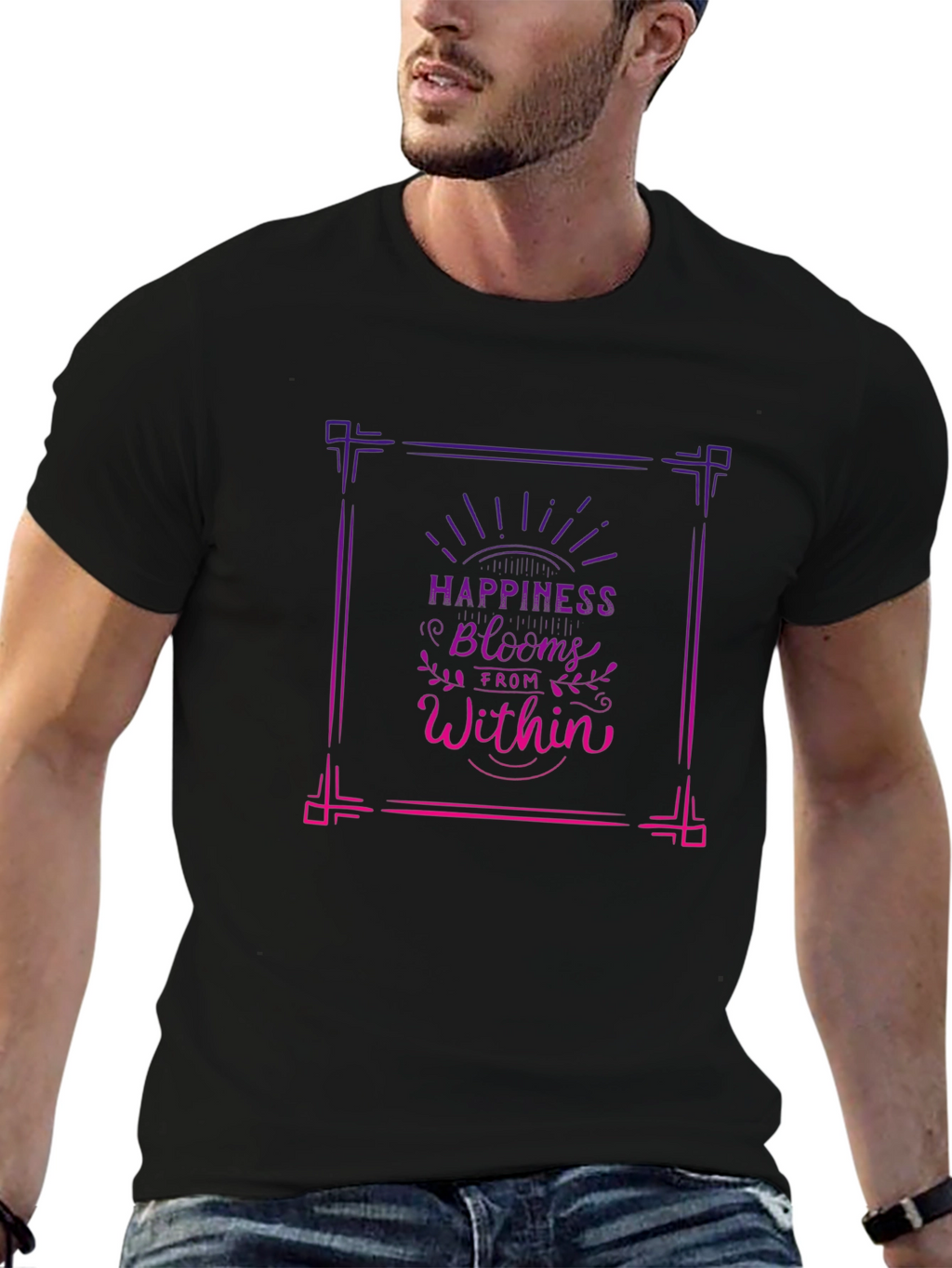 Happiness Blooms Within Graphic Tee