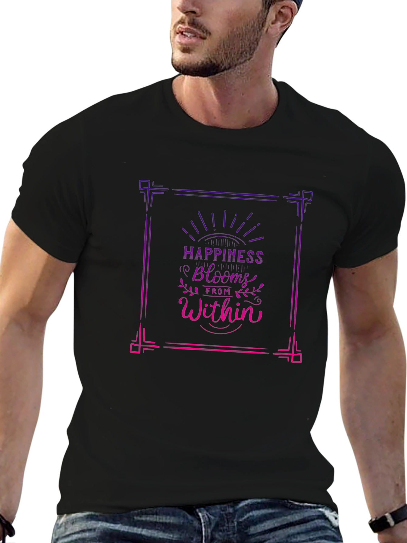 Happiness Blooms Within Graphic Tee