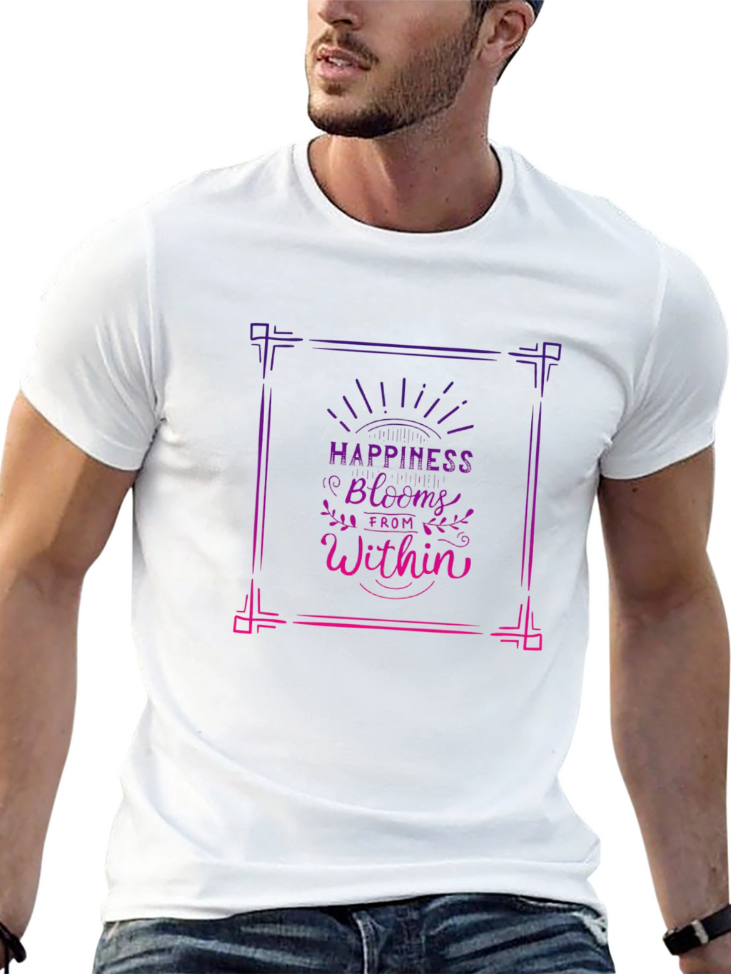 Happiness Blooms Within Graphic Tee