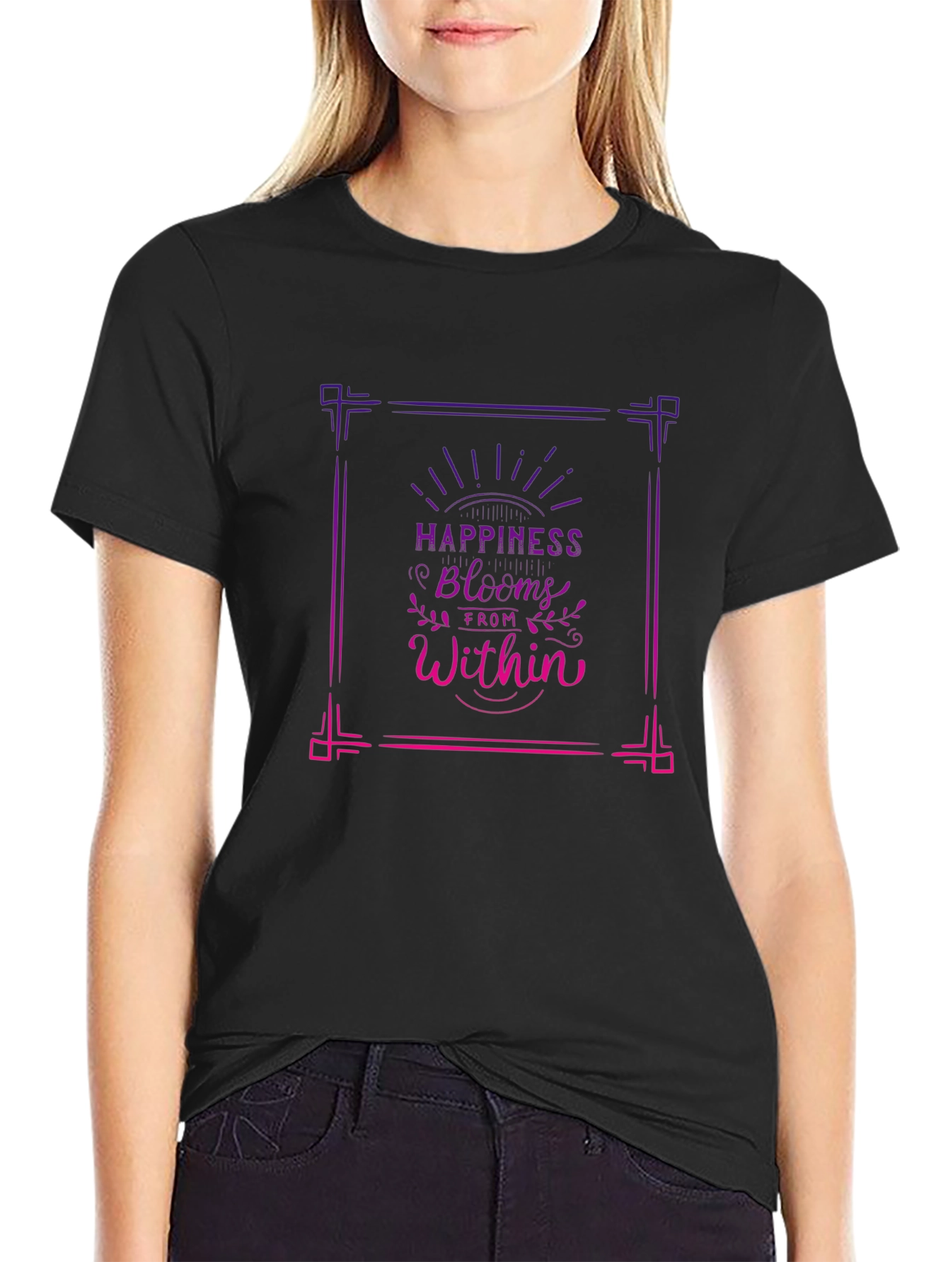Happiness Blooms Within Graphic Tee
