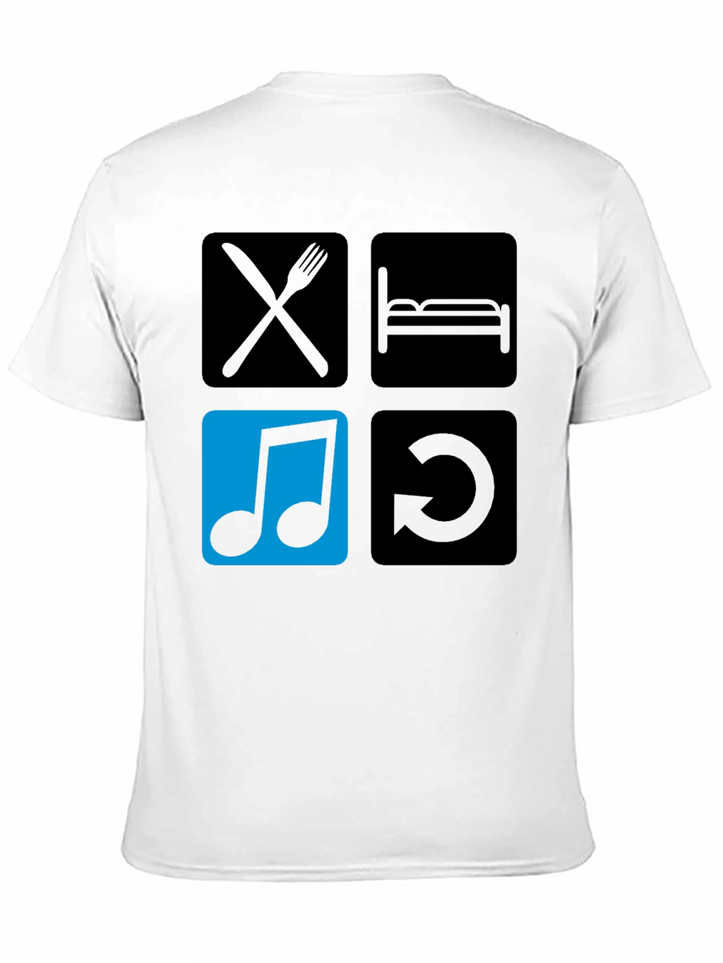 Eat Sleep Music Repeat Black T-Shirt