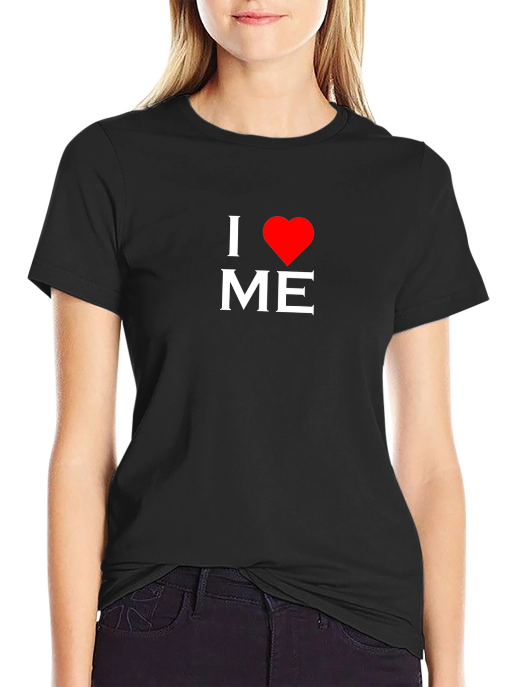 I Heart Me Black Tee