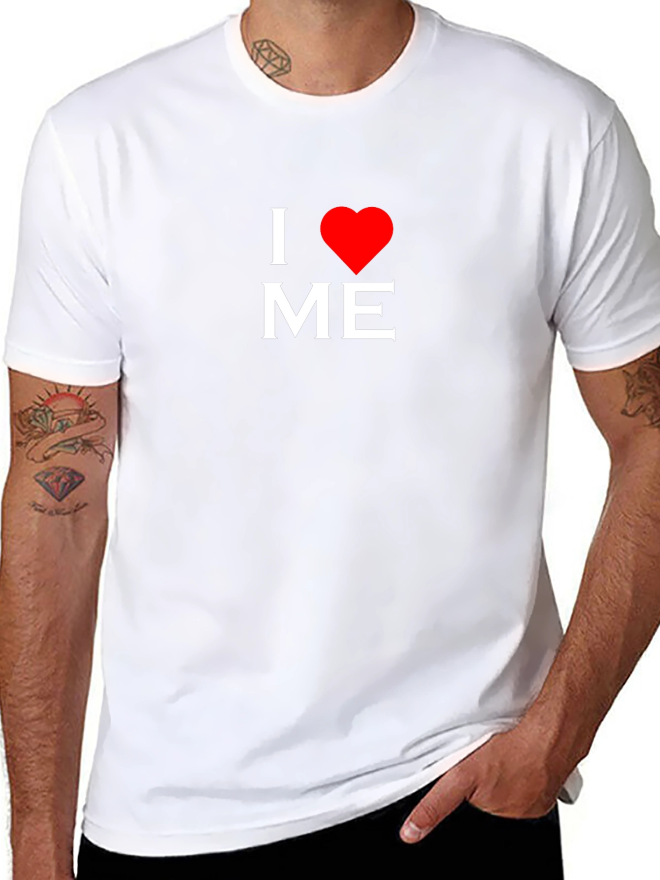 I Heart Me Black Tee