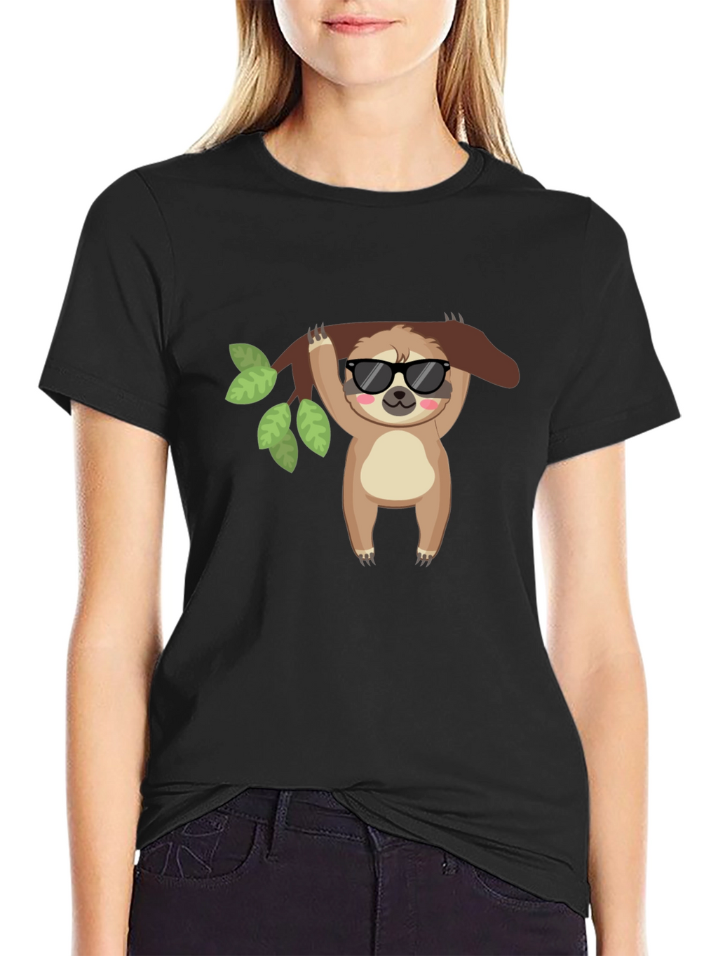 Cool Sloth Black T-Shirt
