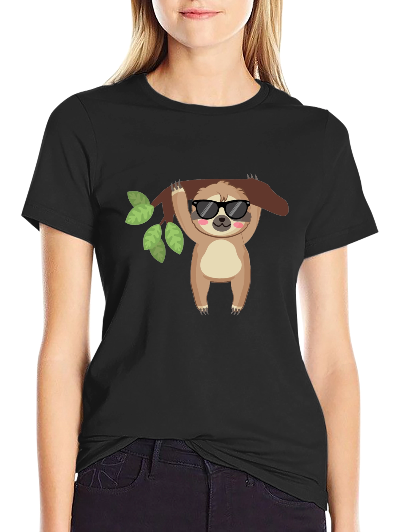 Cool Sloth Black T-Shirt