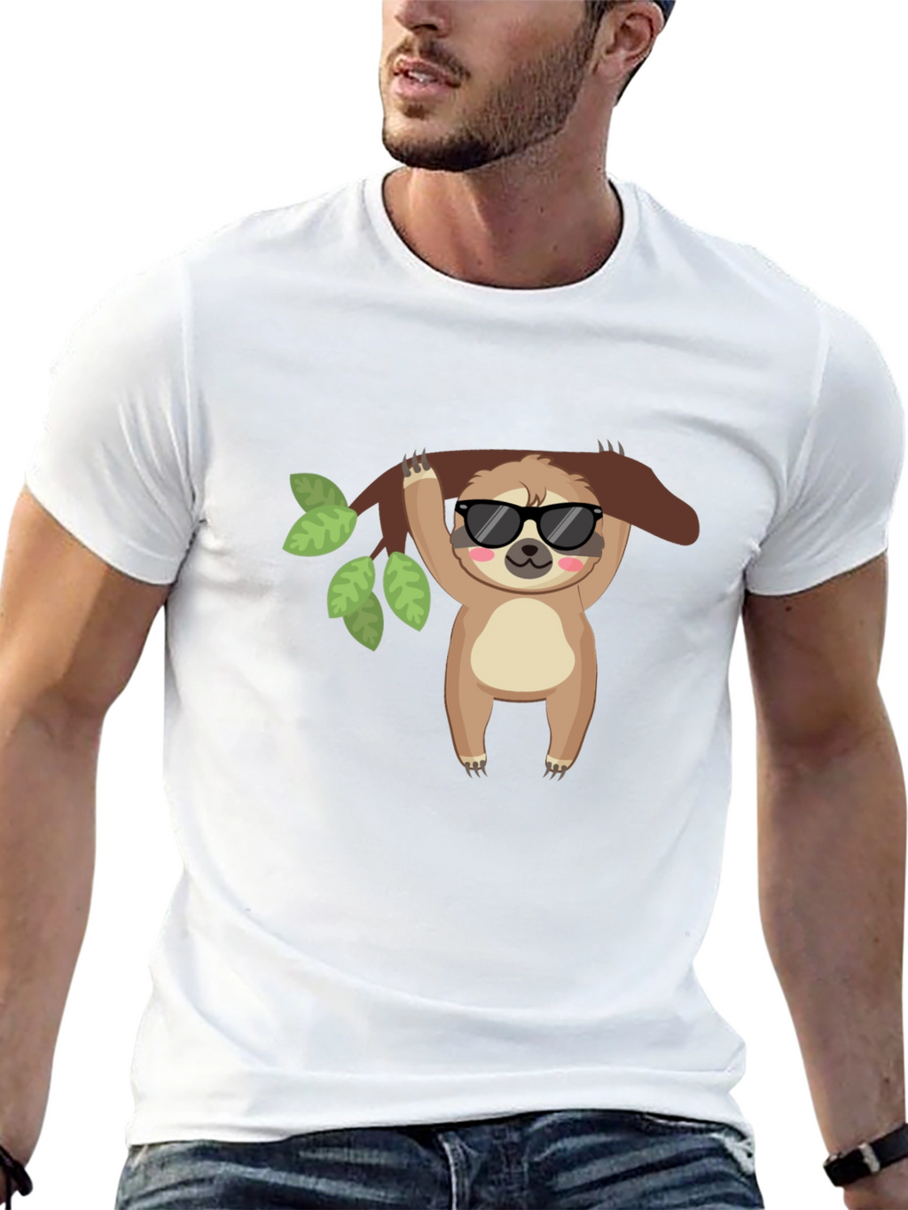 Cool Sloth Black T-Shirt
